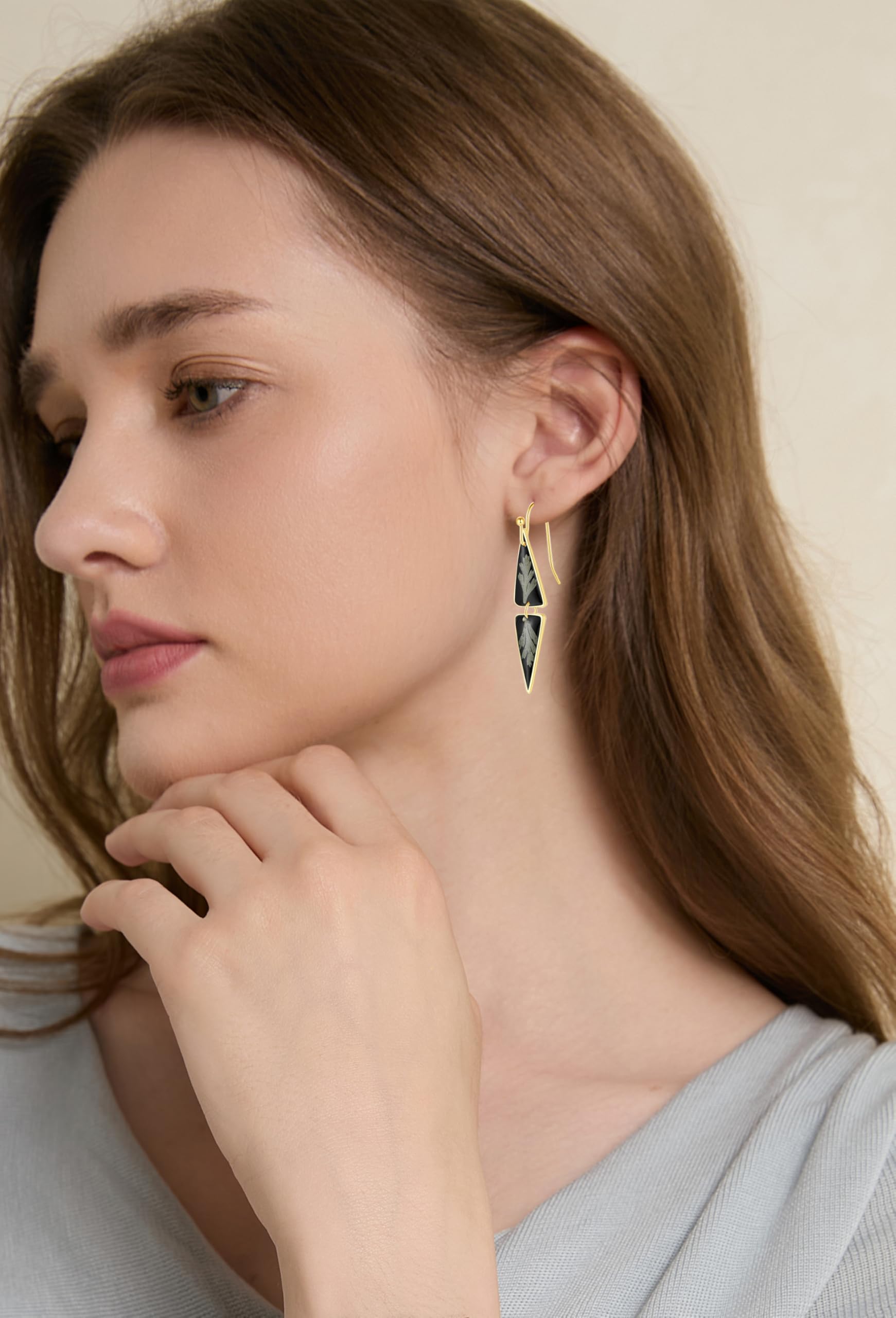 Forget-Me-Not and Queen Anne's Lace Pressed Wildflower Earrings | Pressed Flower Earrings | Handmade Drop and Dangle Earrings | Gift for Woman