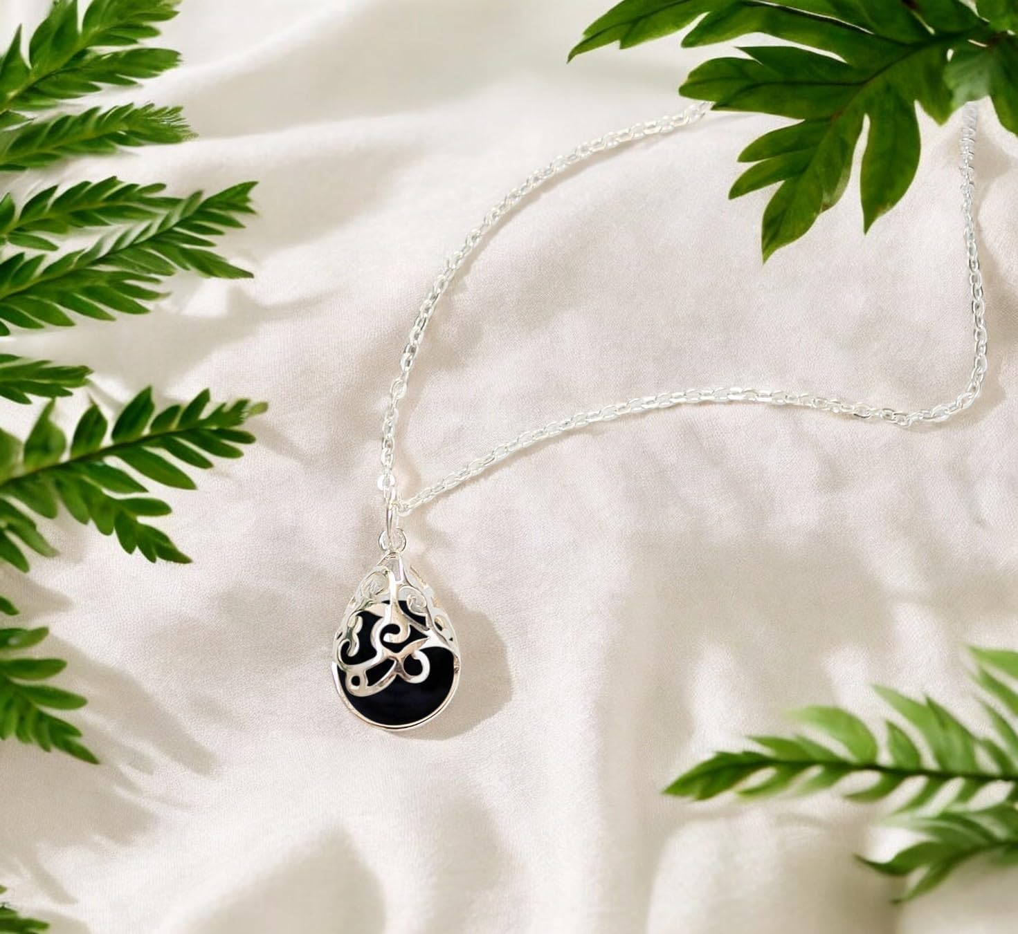 Bottled Up Designs Handmade Filigree Teardrop Necklace, Recycled Antique Glass, Sterling Silver, Eco Friendly, Made in USA, Birthday Gifts, Mothers Day, Women, Anniversary