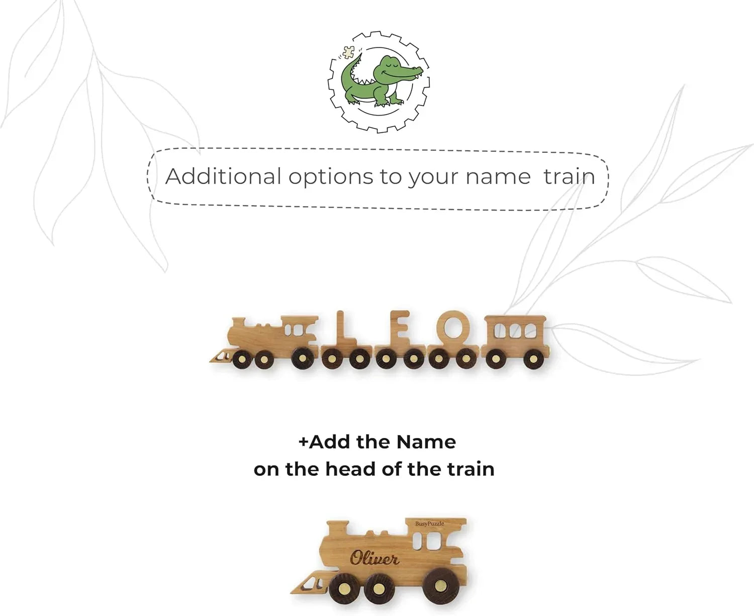 BUSY PUZZLE Personalized Wooden Name Alphabet Train with Name Letters Educational Toys Unique 1st Birthady Gift Easter Present - Handmade Lifestyle Shop