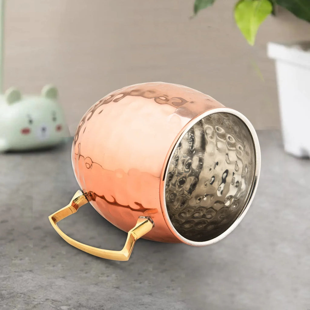 BOLD & DIVINE Moscow Mule Copper Mugs - Set of 2, 100% HANDCRAFTED - Food Safe Pure Copper Solid Mugs - 16 oz Gift Set with Premium Quality Cocktail Straws & Shot Glass! - Handmade Lifestyle Shop