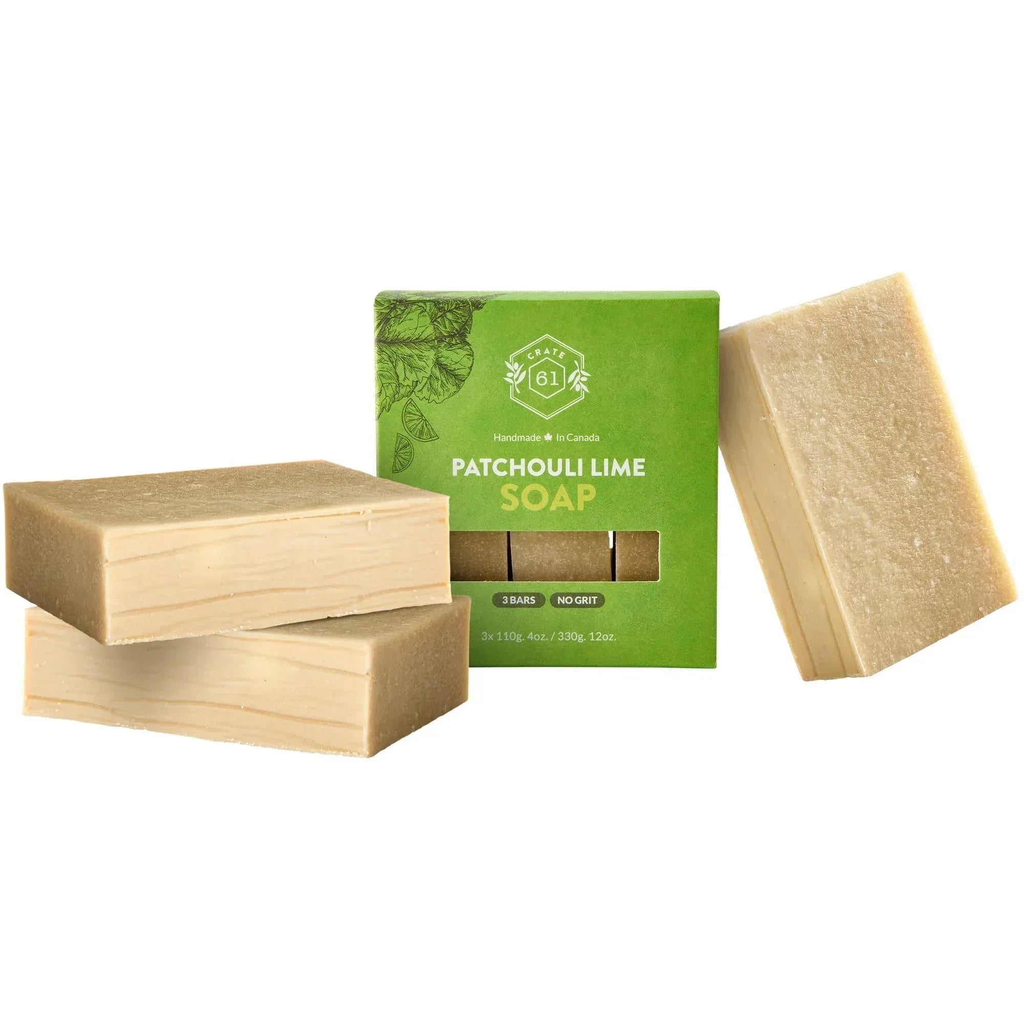 Crate 61 Organics, Handmade in Canada, Plant Based Natural Bar Soap Cold Pressed For Face & Body, w/Premium Essential Oils, For Men & Women 3 Pack (Ginger Cardamom) - Handmade Lifestyle Shop