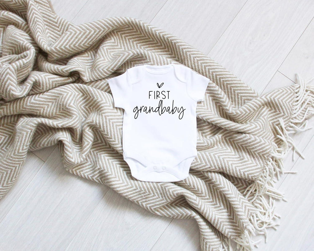 Pregnancy Announcement Infant Bodysuit First Grandbaby Gift for Grandparents | New Baby Surprise - Handmade Lifestyle Shop