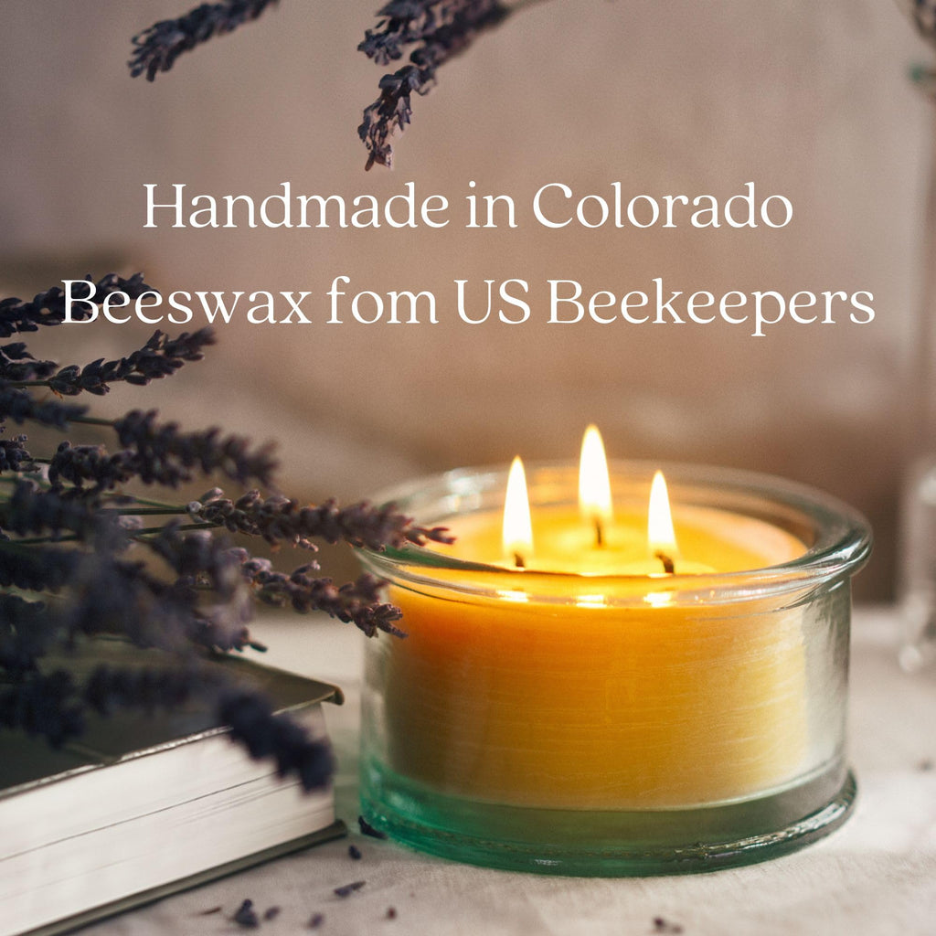 Bluecorn Beeswax 3-Wick Candle, 100% Pure Bees Wax, Yellow, Fragrance Free, Paraffin & Soy Free Candle Wax, Clean Burning, Long Lasting, Home Decor, Gifts for Women & Men, American Made, 10 Oz, 1 Ct