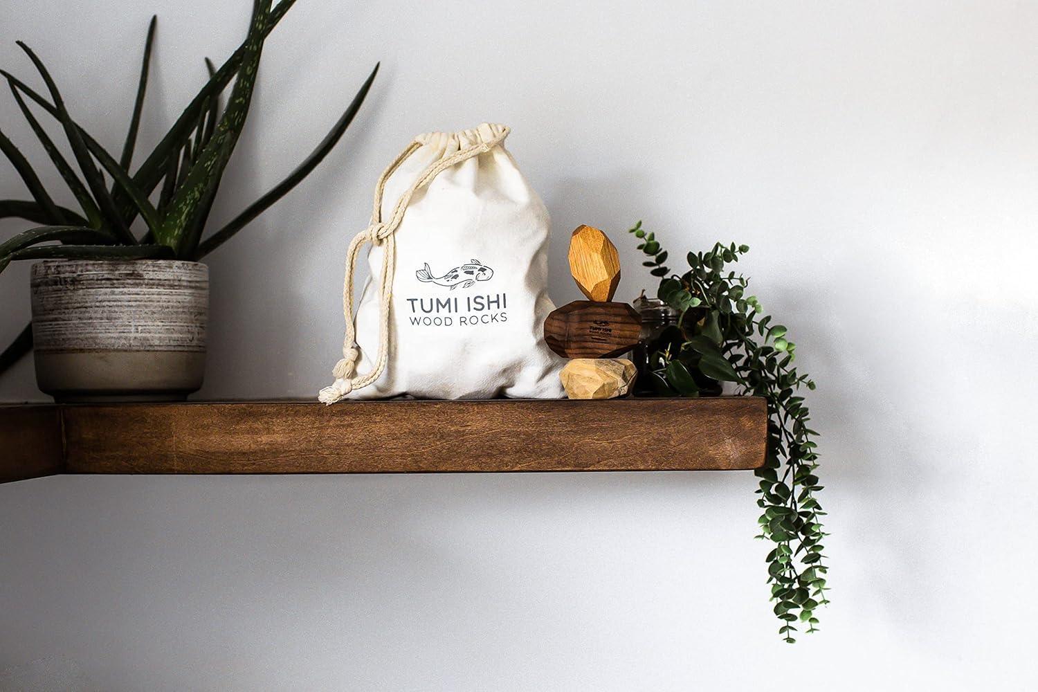 7 Piece Wood Rock Set - Mixed Wood Species - Balancing Blocks - Natural Wood Toy - Organic Jojoba oil and Beeswax Finish - Handmade Wooden Toys - Sensory Toy - USA Made - Personalizable - Handmade Lifestyle Shop