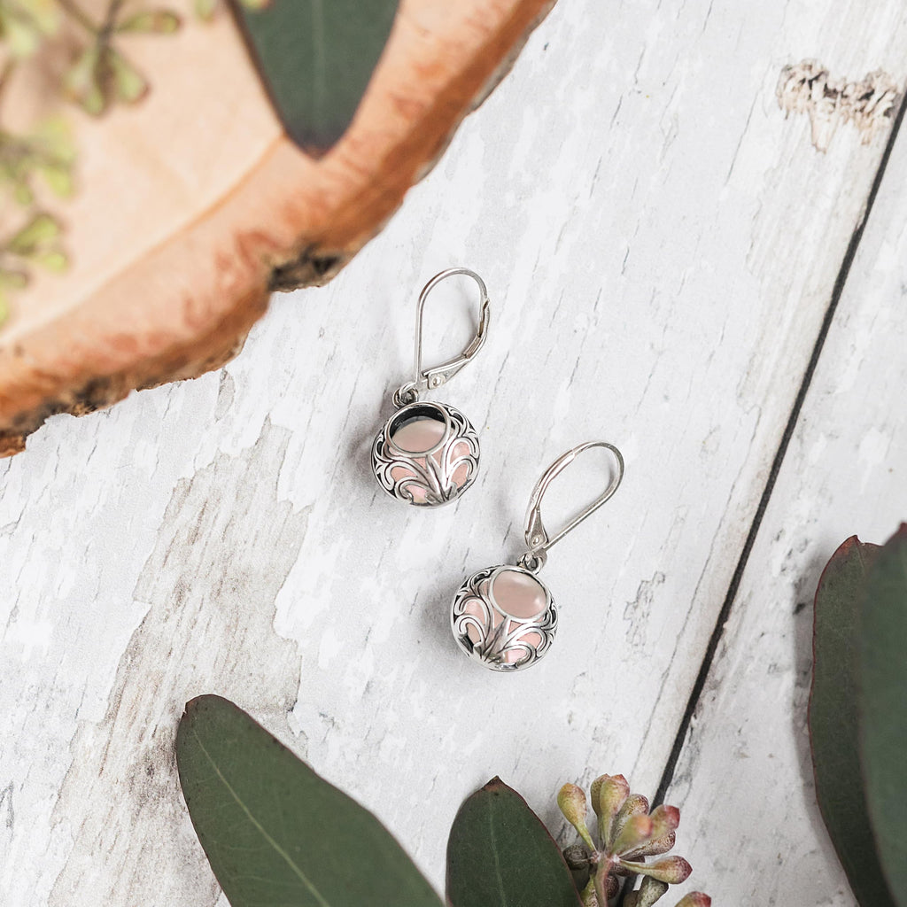 Bottled Up Designs Handmade Vintage Lace Leverback Earrings, Sterling Silver, Eco Friendly, Made in USA, Birthday Gifts, Mothers Day, Women, Anniversary