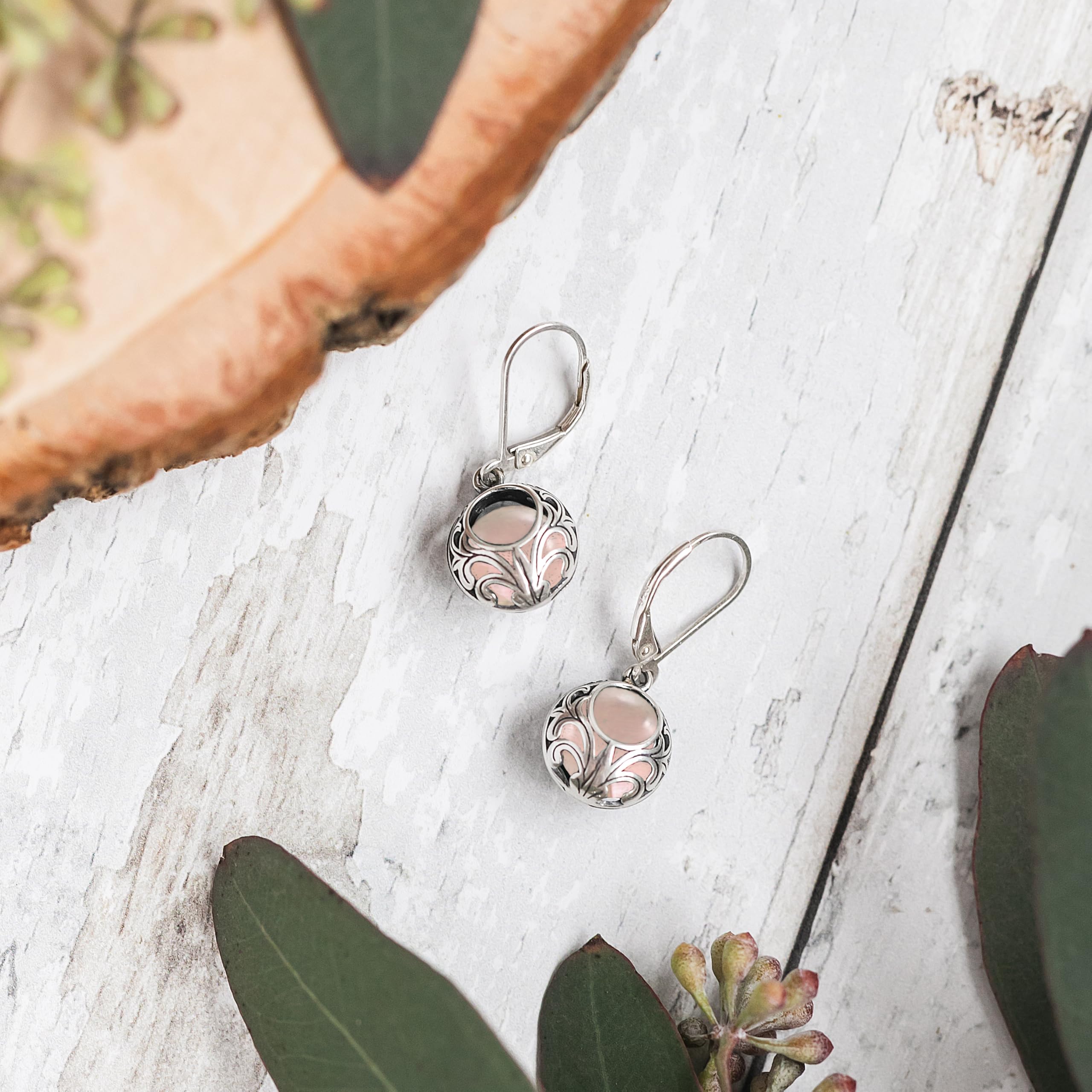 Bottled Up Designs Handmade Vintage Lace Leverback Earrings, Sterling Silver, Eco Friendly, Made in USA, Birthday Gifts, Mothers Day, Women, Anniversary