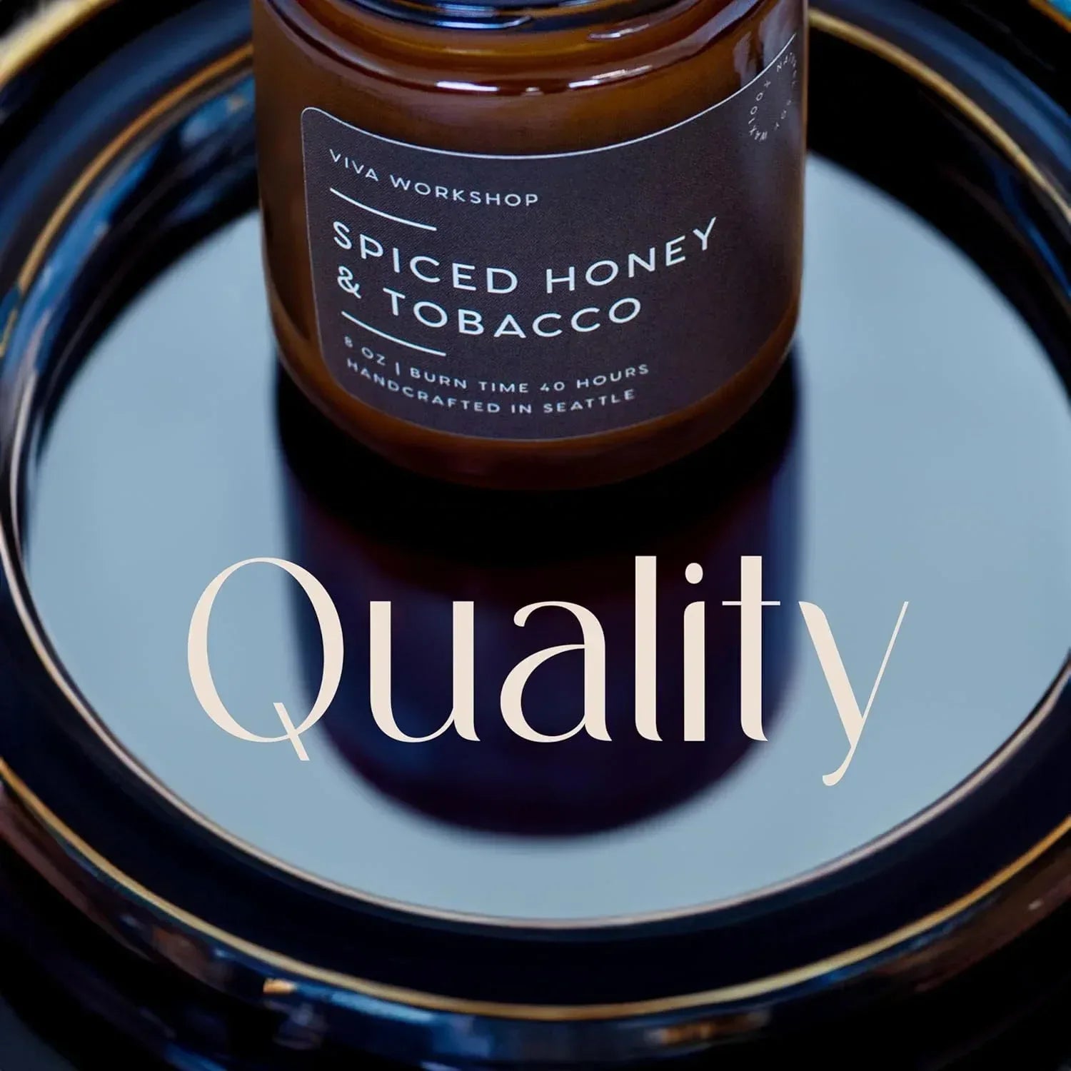 Spiced Honey & Tobacco Scented Candle for Home – Handcrafted in USA – Aroma Candle for Relaxing, Best Birthday Gift, Boyfriend, Dad & Friend Gift – Natural Soy Wax Scented Candles for Women & Men - Handmade Lifestyle Shop