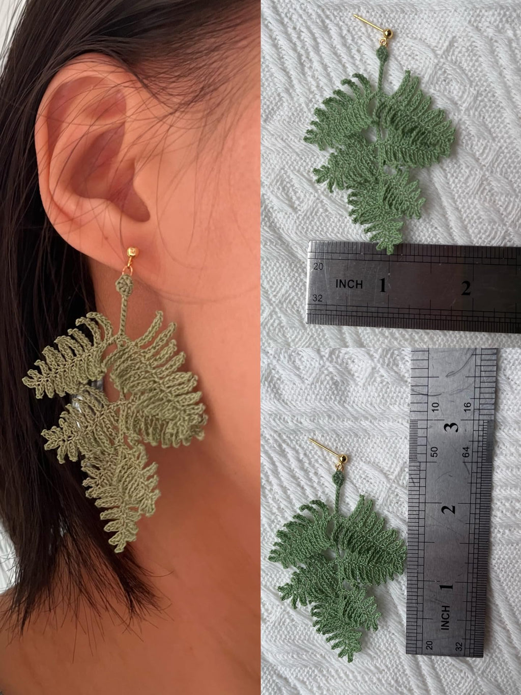 Crochet Flower Handmade Crochet Earring Drop Dangle Earring For Women Girls