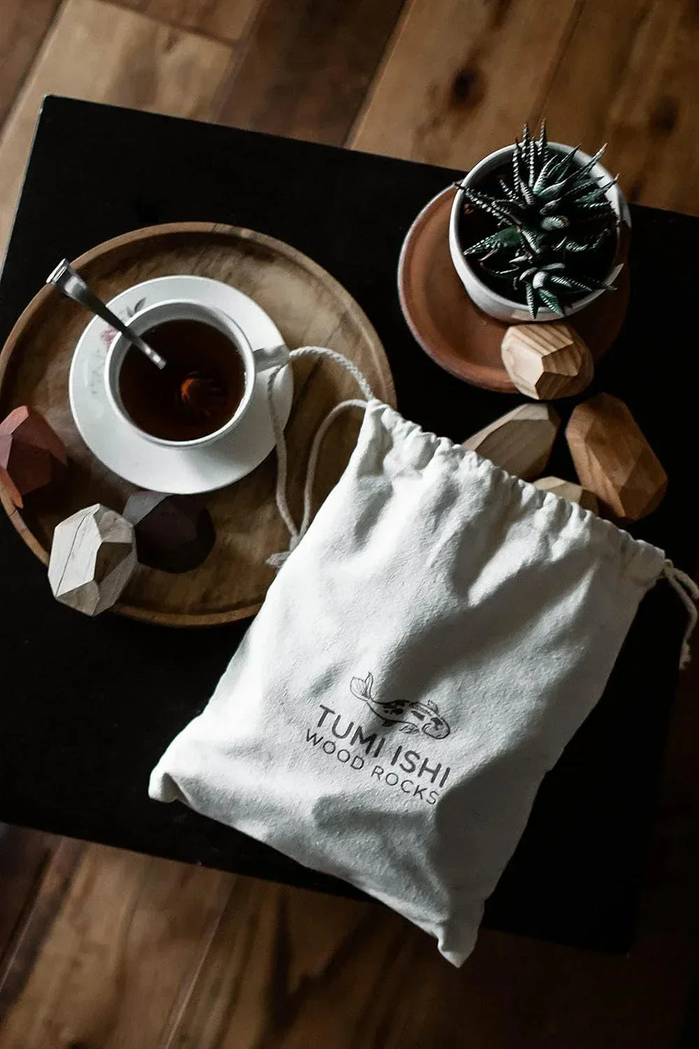 7 Piece Wood Rock Set - Mixed Wood Species - Balancing Blocks - Natural Wood Toy - Organic Jojoba oil and Beeswax Finish - Handmade Wooden Toys - Sensory Toy - USA Made - Personalizable - Handmade Lifestyle Shop