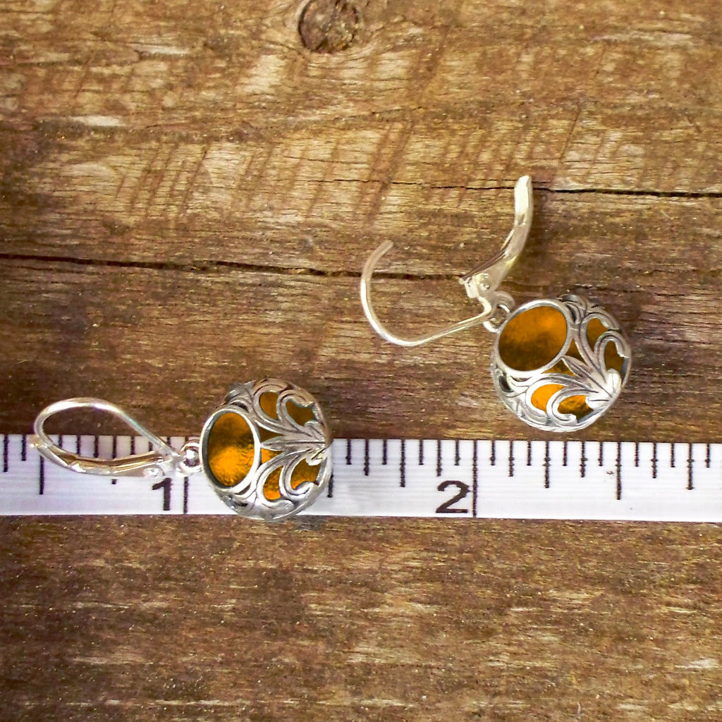 Bottled Up Designs Handmade Vintage Lace Leverback Earrings, Sterling Silver, Eco Friendly, Made in USA, Birthday Gifts, Mothers Day, Women, Anniversary