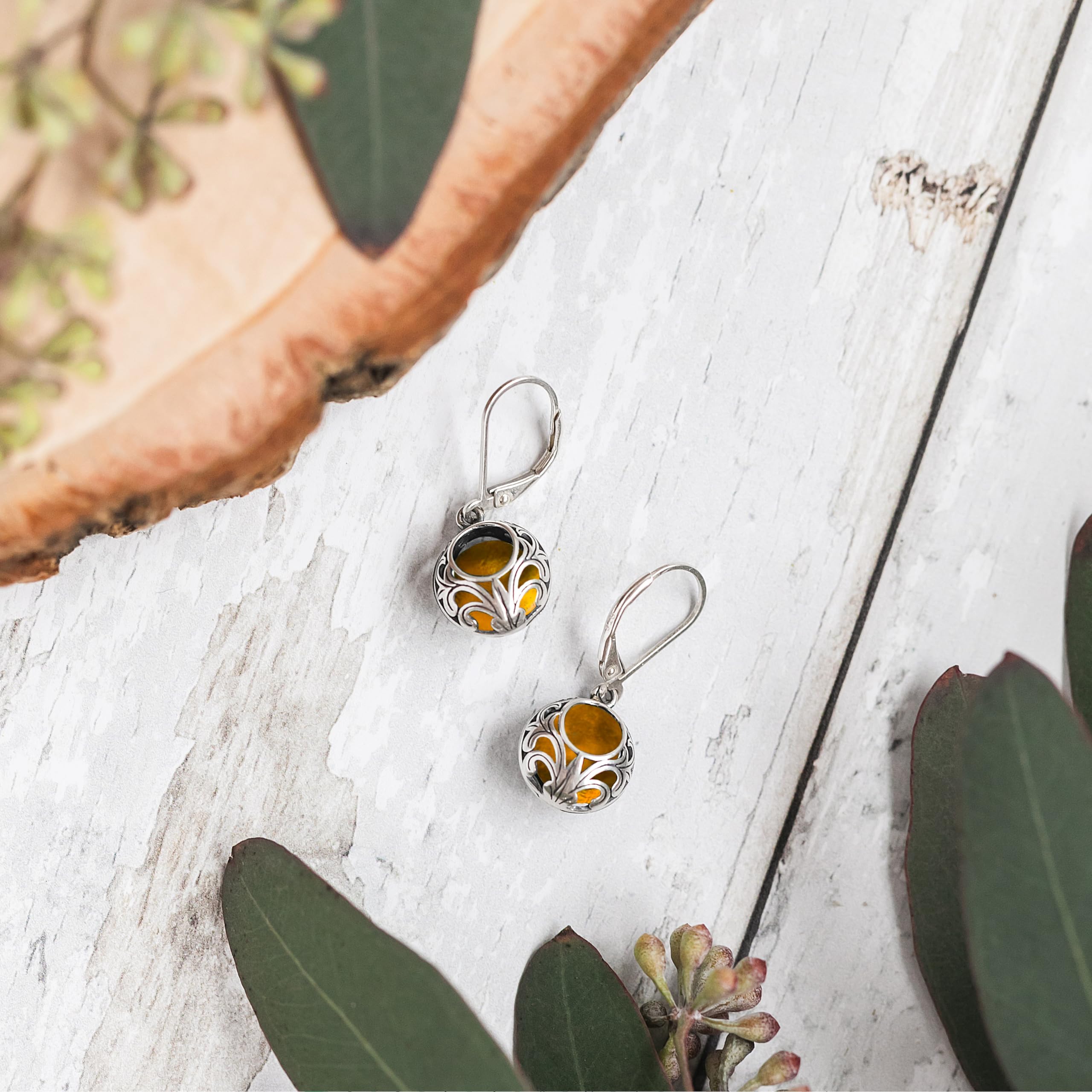 Bottled Up Designs Handmade Vintage Lace Leverback Earrings, Sterling Silver, Eco Friendly, Made in USA, Birthday Gifts, Mothers Day, Women, Anniversary