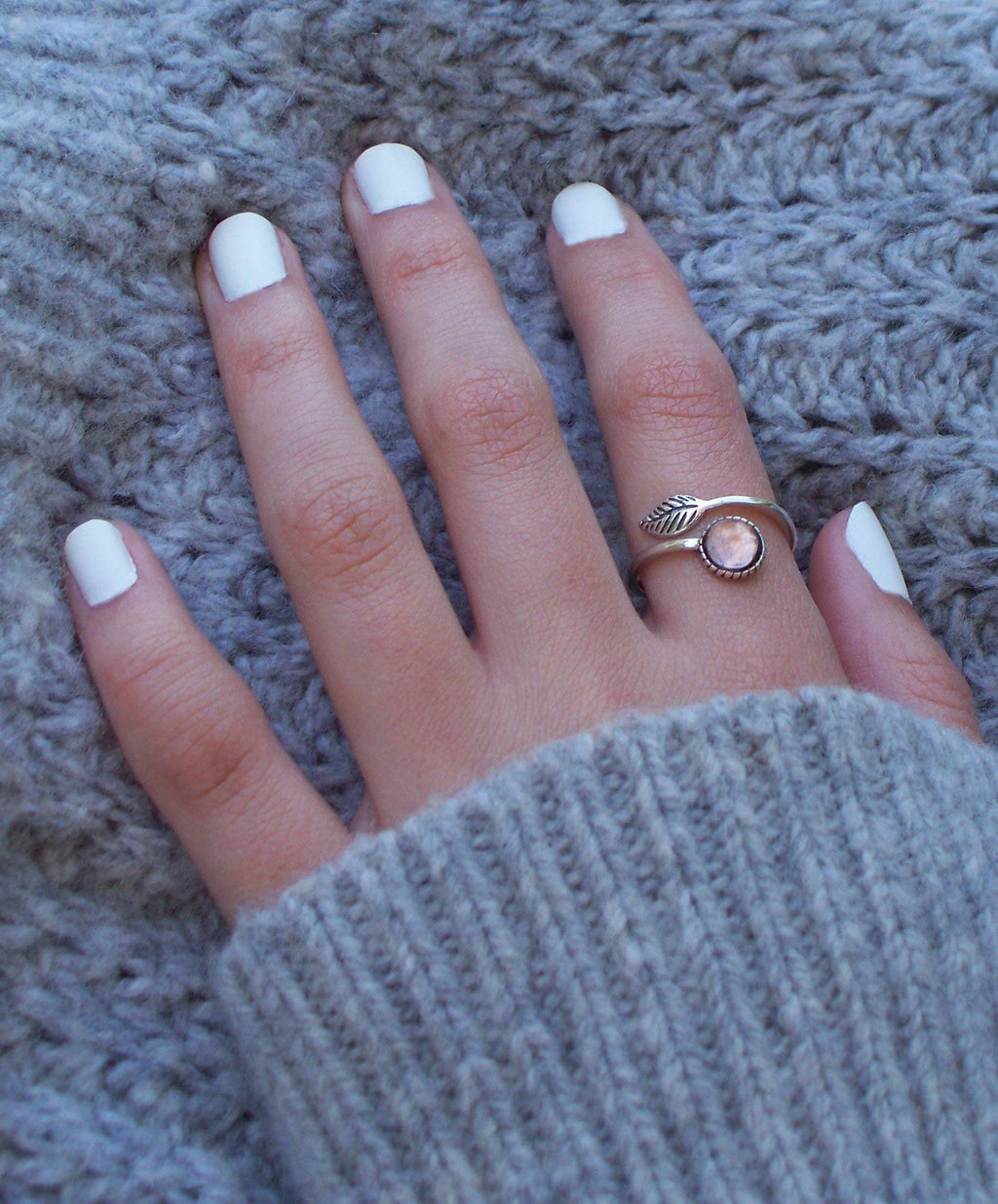 Bottled Up Designs Handmade Vintage Botanical Ring, Recycled Antique Glass Bottles, Sterling Silver, Eco Friendly, Made in USA, Birthday Gifts, Mothers Day, Women, Anniversary