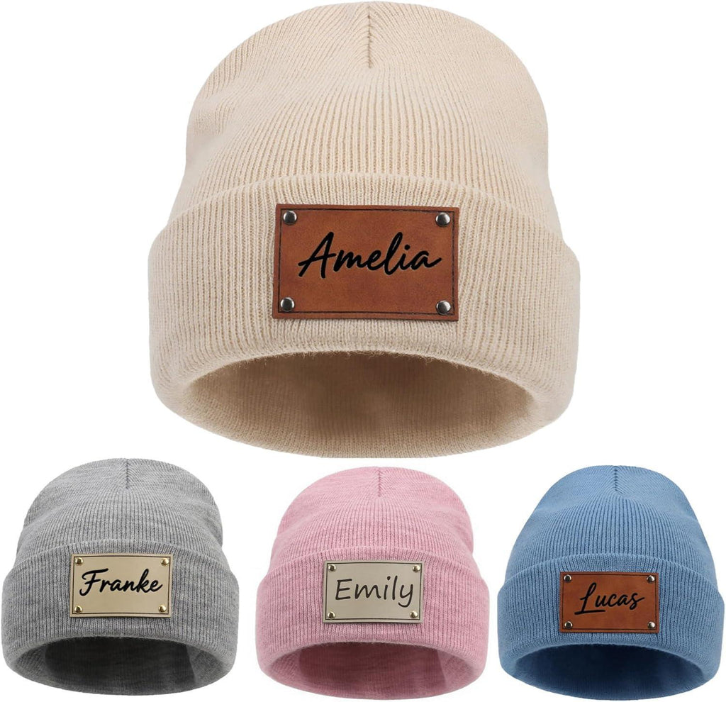 Custom Baby Beanie Hats for Kids,Personalized Toddler Beanies Winter Hat with Name for Baby Boys Girls,Snow Play Knit Warm Beanies Kids,Birthday, Christmas,Newborn - Handmade Lifestyle Shop