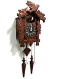 Rylai Cuckoo Clock Vintage Large Wooden Wall Clock Handcrafted 13x9.5 Inch Brown - Handmade Lifestyle Shop
