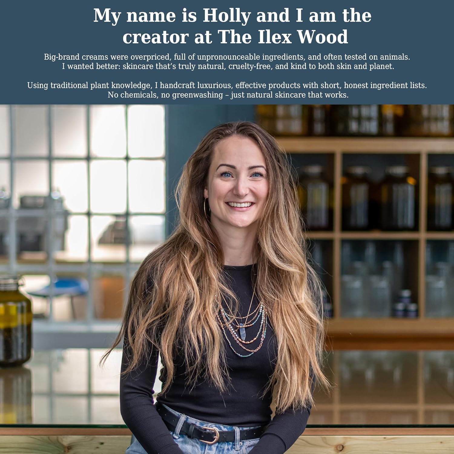 The Ilex Wood - All Natural Lip Balm - Lemon Balm and Peppermint - Cold Sore Treatment for Lips, Palm Oil Free, Cruelty Free, Plastic Free, Moisturising Lip Balm, Handcrafted - 10ml (0.34 fl oz)