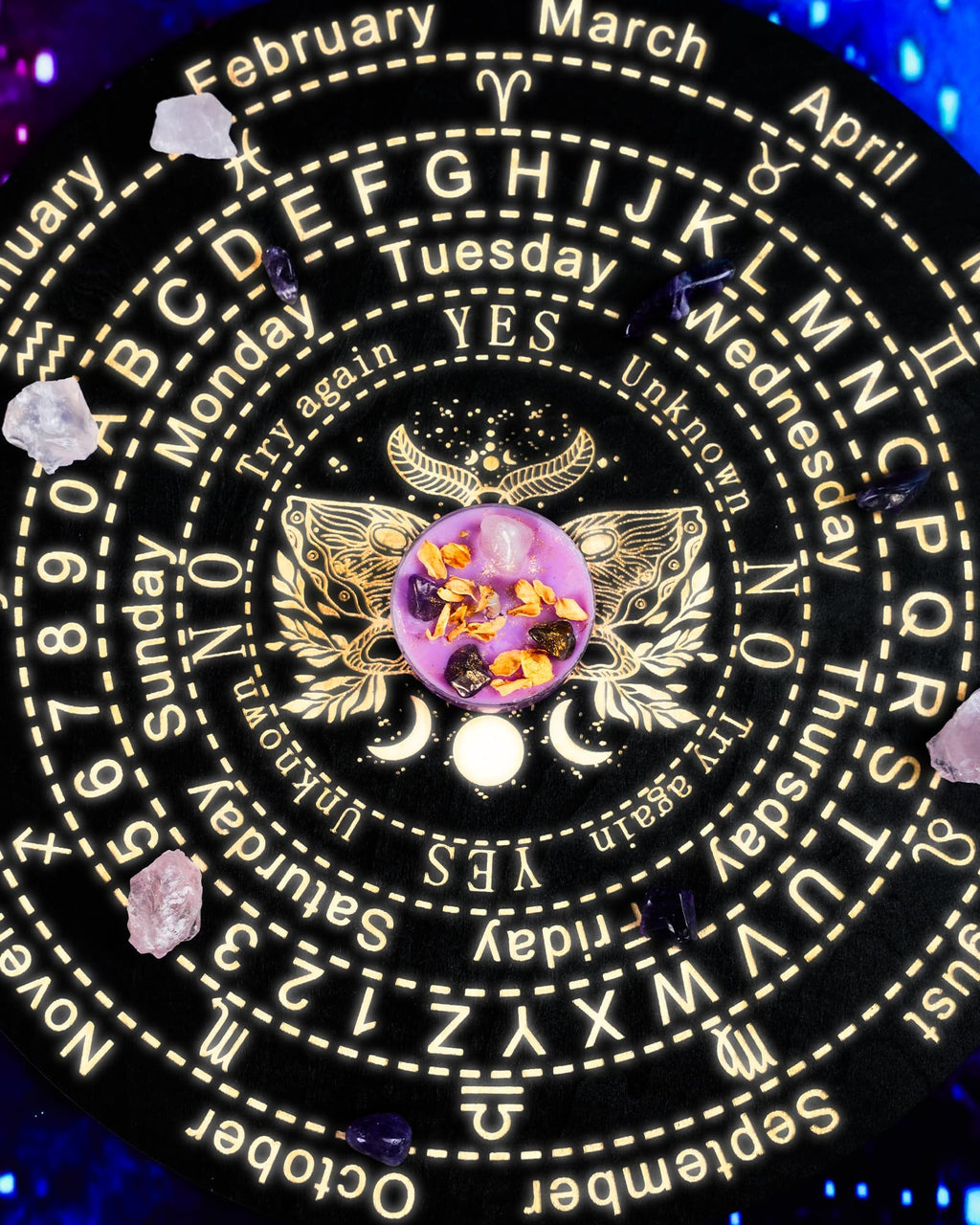 Tealight Soy Candles with Crystals and Herbs, Handmade Energy Candles, Aromatherapy Candles. (Mixed)