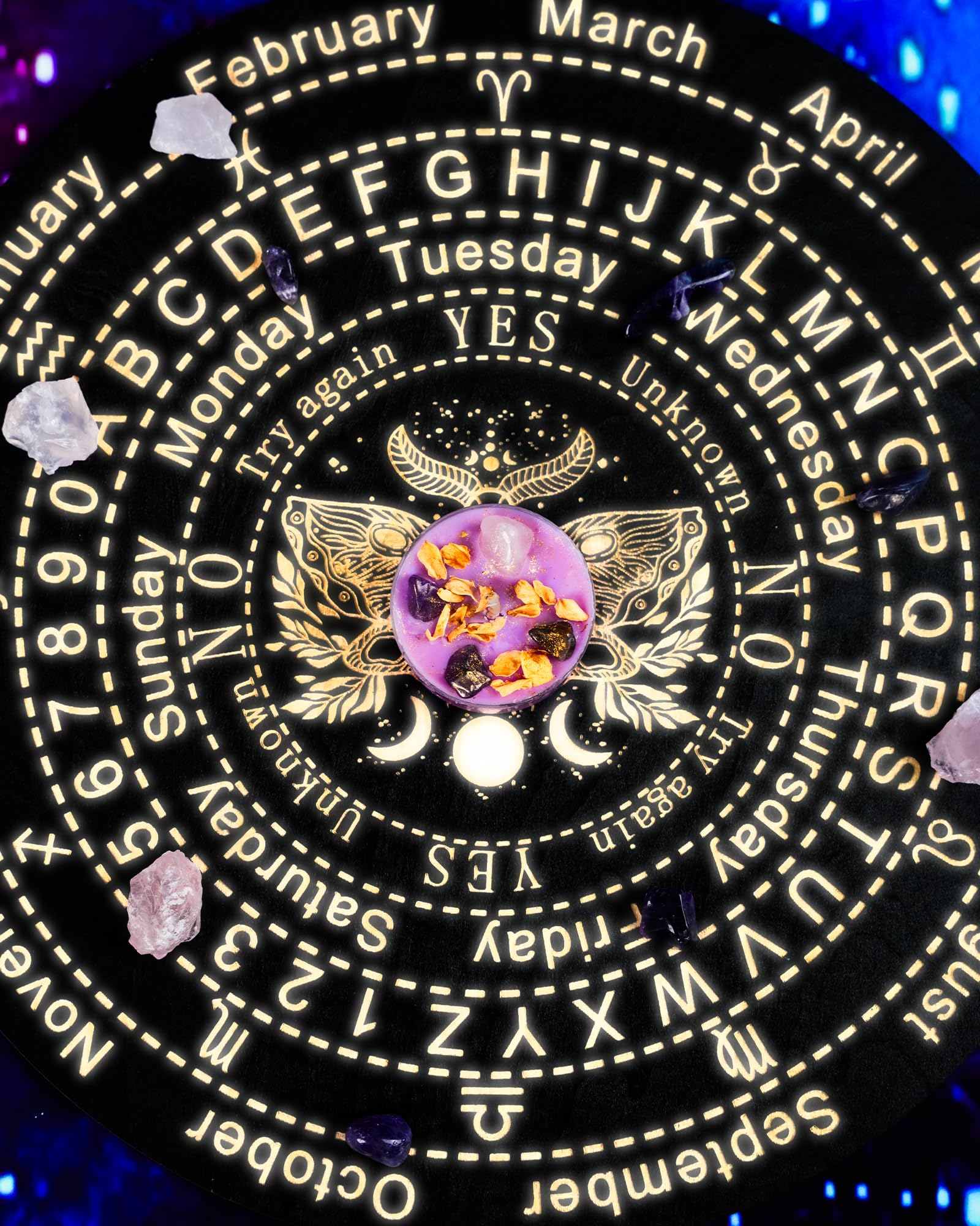 Tealight Soy Candles with Crystals and Herbs, Handmade Energy Candles, Aromatherapy Candles. (Mixed)