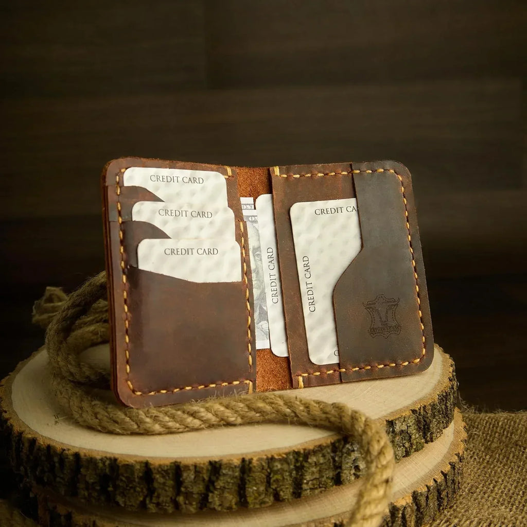 Handmade, Leather Card Wallet, Minimalist Leather Wallet, Bifold Wallet, Front Pocket Wallet, Handmade Leather Card Holder, Leather Wallet for Men, Slim Wallet, Card Wallet - Handmade Lifestyle Shop