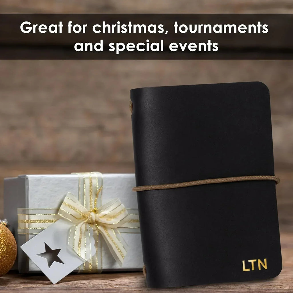 Northwind Personalized Golf Log Book – Handcrafted Full-Grain Leather Golf Score Notebook, Refillable Journal, Made in USA, Custom Engraved Gift for Men & Women Golfers - Handmade Lifestyle Shop