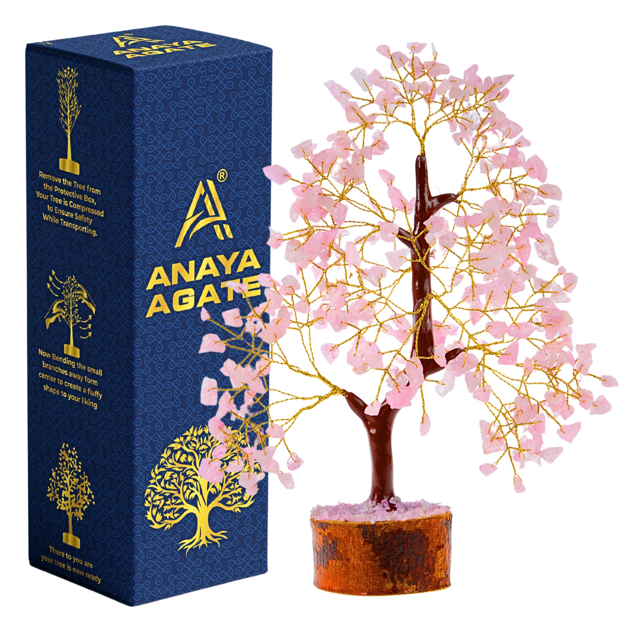 7 Chakra Healing Crystal Tree Kit, Bracelet, Pendant, Necklaces, Handmade Gemstone Money Bonsai Tree of Life Feng Shui Decor for Home Office, Positive Energy, Reiki Healing, for Women