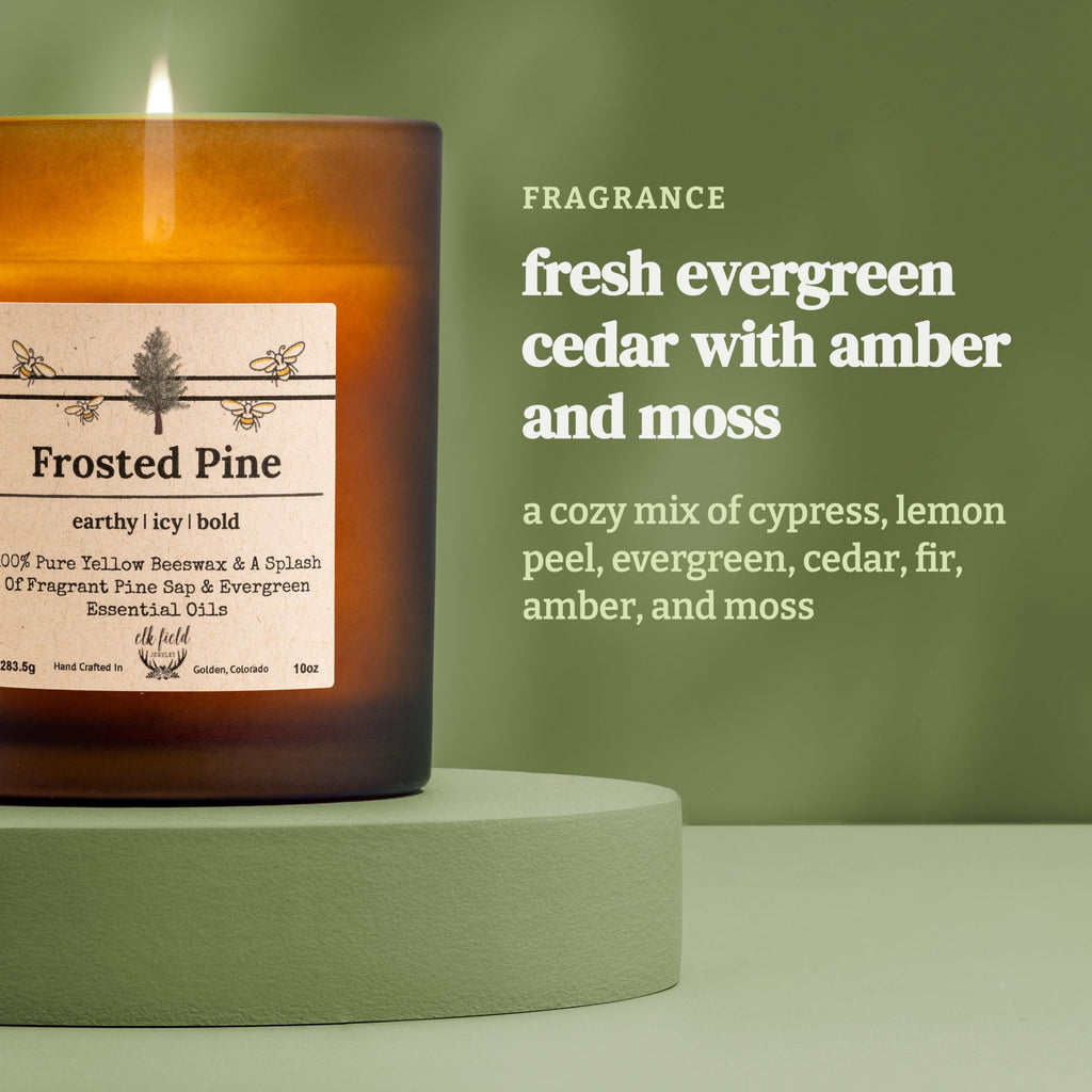 Berries Organic Beeswax Candle | 2 Ingredients | 100% Pure Beeswax Candles, Non Toxic, Natural, Organic Candles, Beeswax Candles Scented, Non Toxic Candles, 80 Hour, 10oz