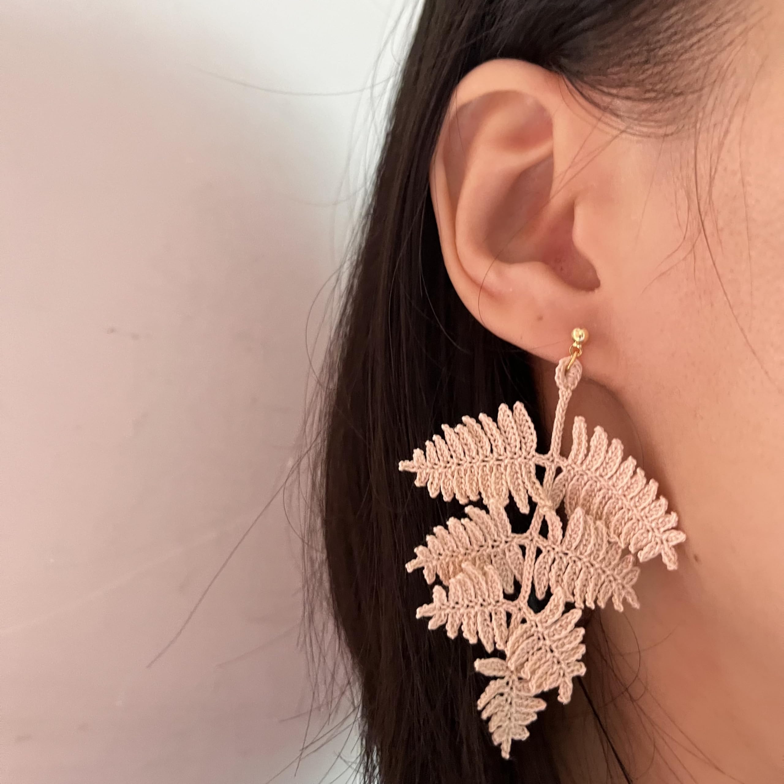 Crochet Flower Handmade Crochet Earring Drop Dangle Earring For Women Girls