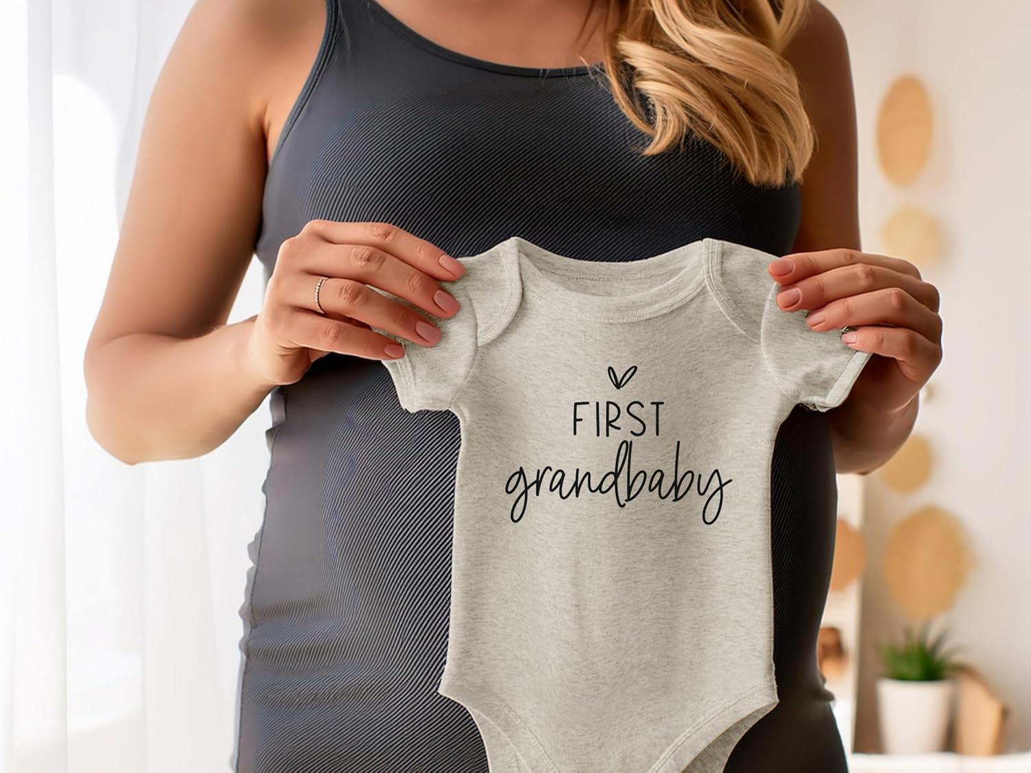 Pregnancy Announcement Infant Bodysuit First Grandbaby Gift for Grandparents | New Baby Surprise - Handmade Lifestyle Shop