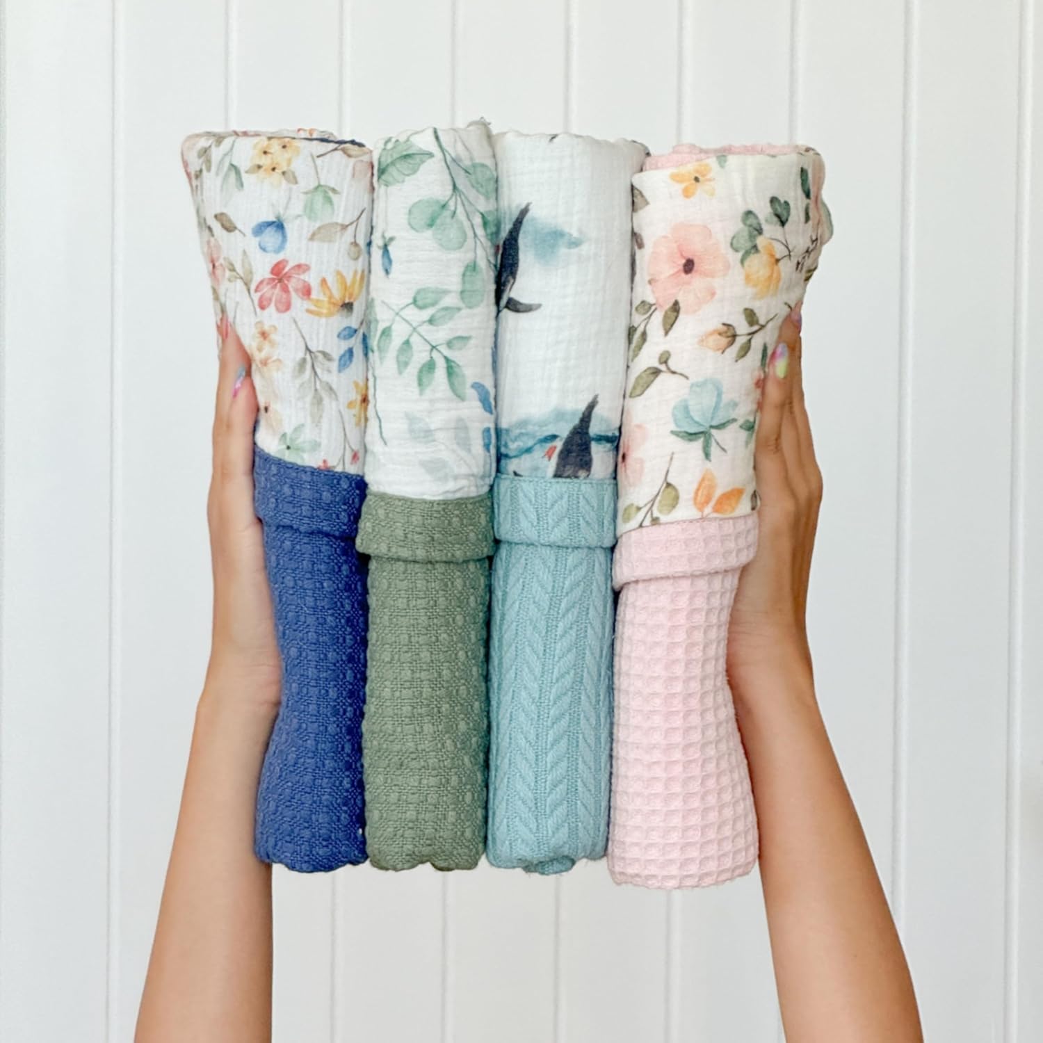 Mouliss Personalized Baby Blanket with Name – Handmade 100% Organic Cotton Newborn Gift | Custom Knit Blanket for Boys, Girls, Kids & Baby Showers