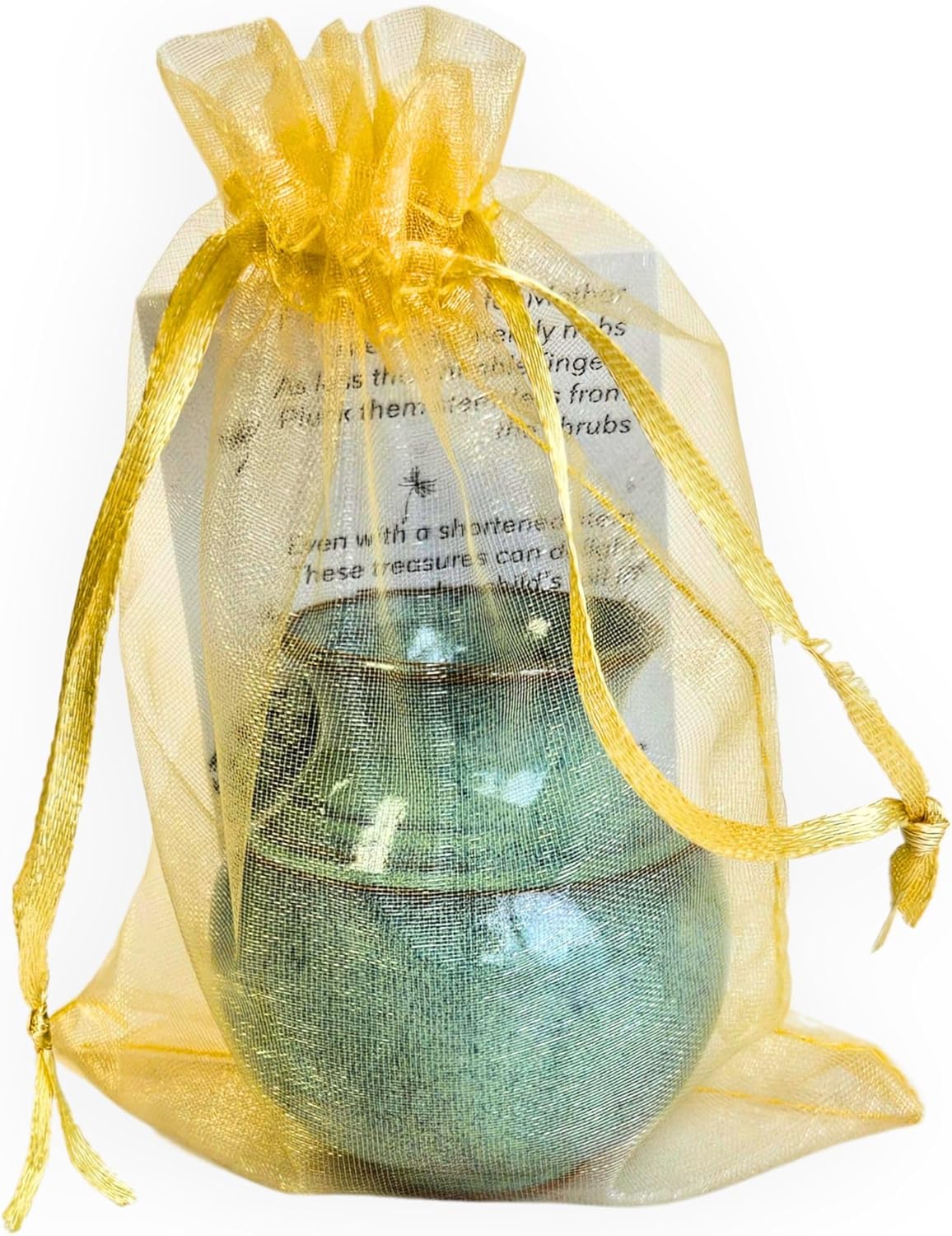 Handmade Dandelion Flower Pot for New Mommy to Be - Miniature Pottery Vase for Baby Shower Favor Presents Green (Miniature Vase w/Gift Bag)