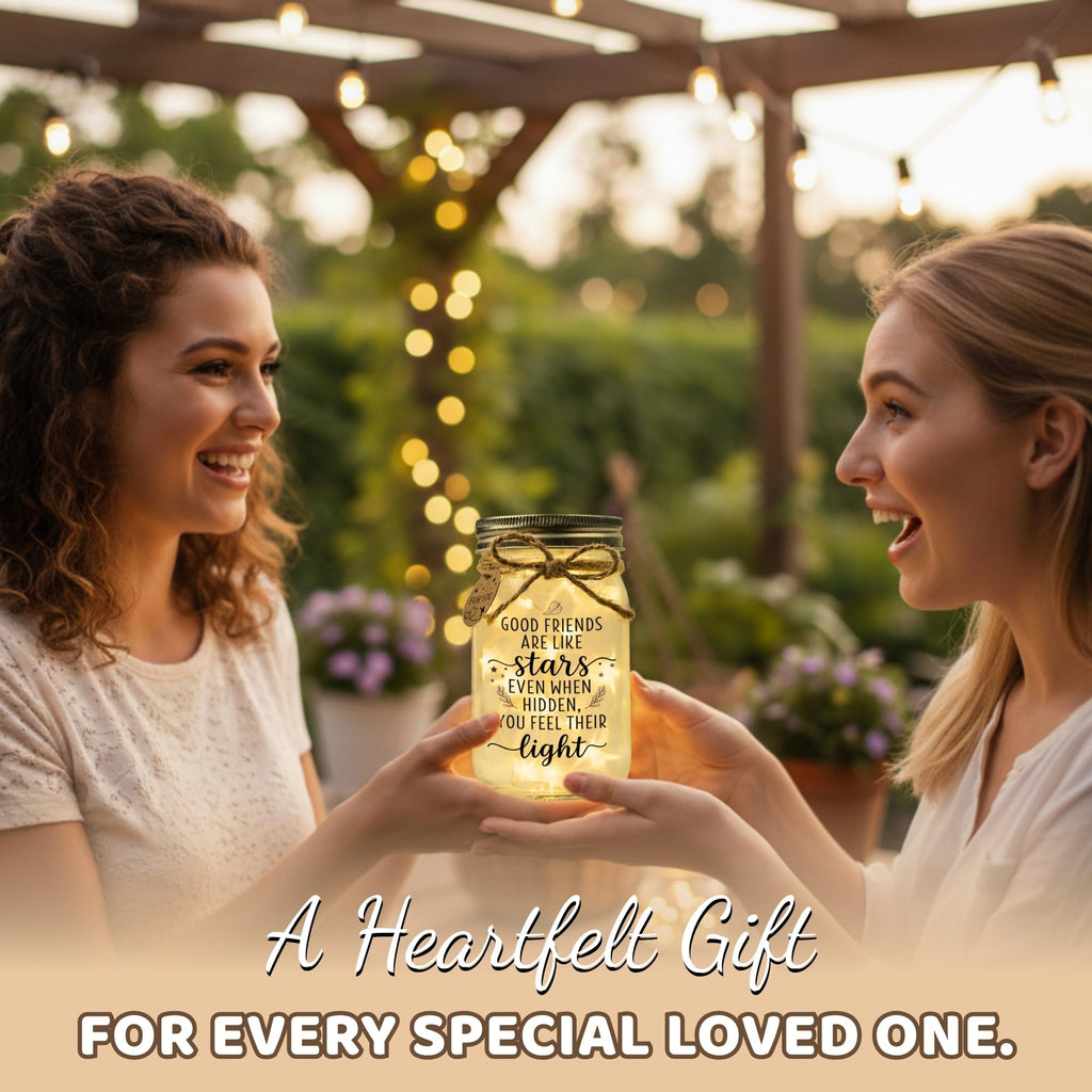 SOLMAY Friendship Gifts for Women – “Good Friends Are Like Stars” Sentimental Keepsake, Best Friend Birthday Gifts for Women Friend, Valentine Gift Idea For Her, Cozy Rustic Home Decor, Ready to Gift