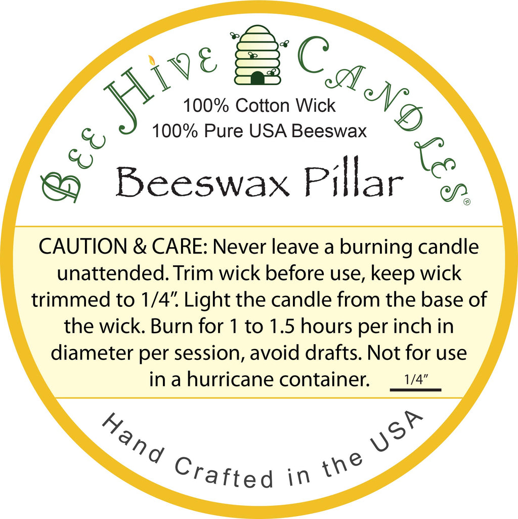 Bee Hive Candles 100% Pure Beeswax Pillar Candle (2" x 3" (3-Pack)) | Natural Beeswax Candles | Soy, Paraffin & Fragrance Free | Handmade in The USA