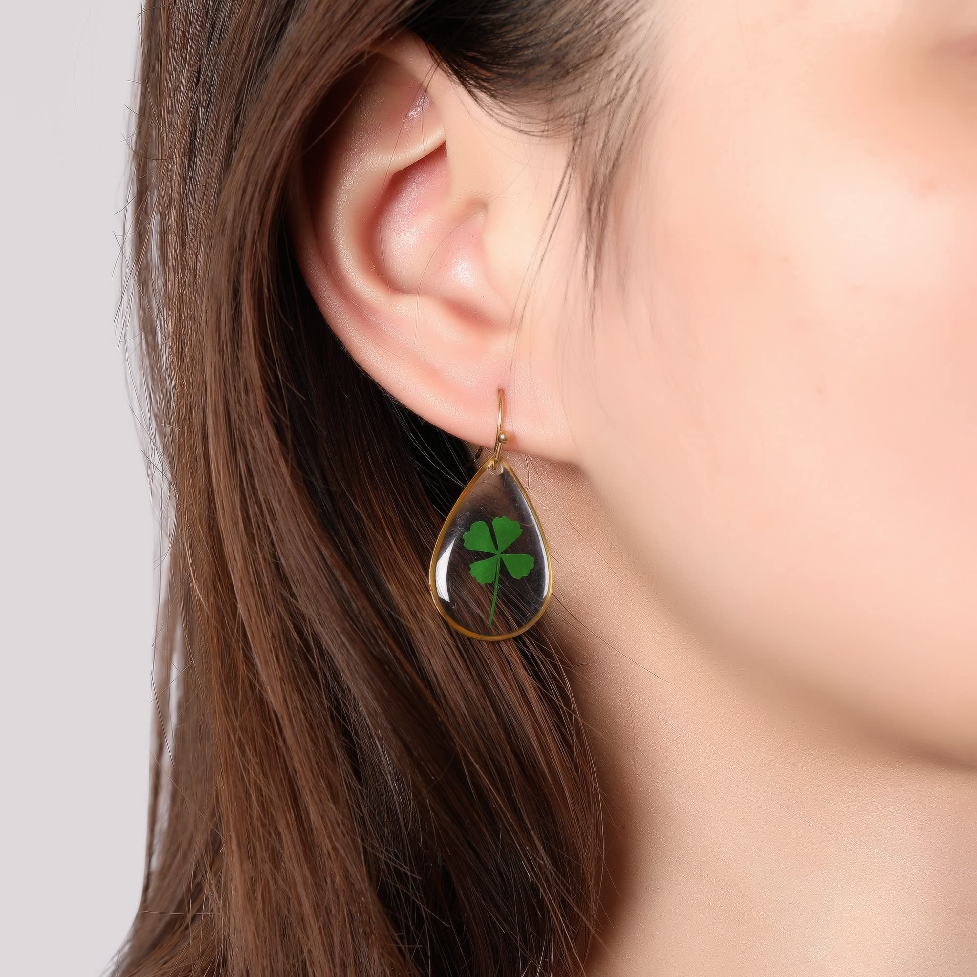 Forget-Me-Not and Queen Anne's Lace Pressed Wildflower Earrings | Pressed Flower Earrings | Handmade Drop and Dangle Earrings | Gift for Woman