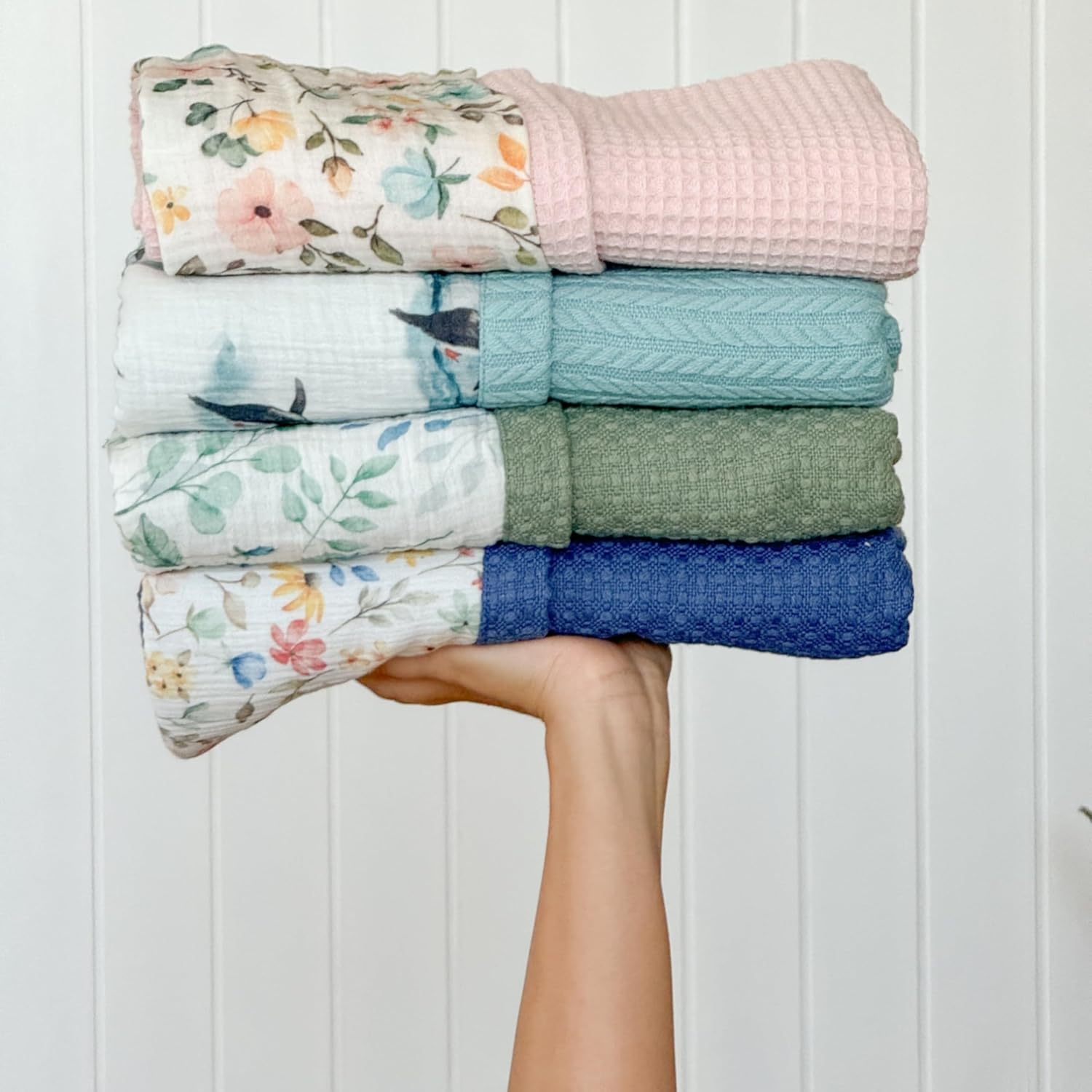 Mouliss Personalized Baby Blanket with Name – Handmade 100% Organic Cotton Newborn Gift | Custom Knit Blanket for Boys, Girls, Kids & Baby Showers