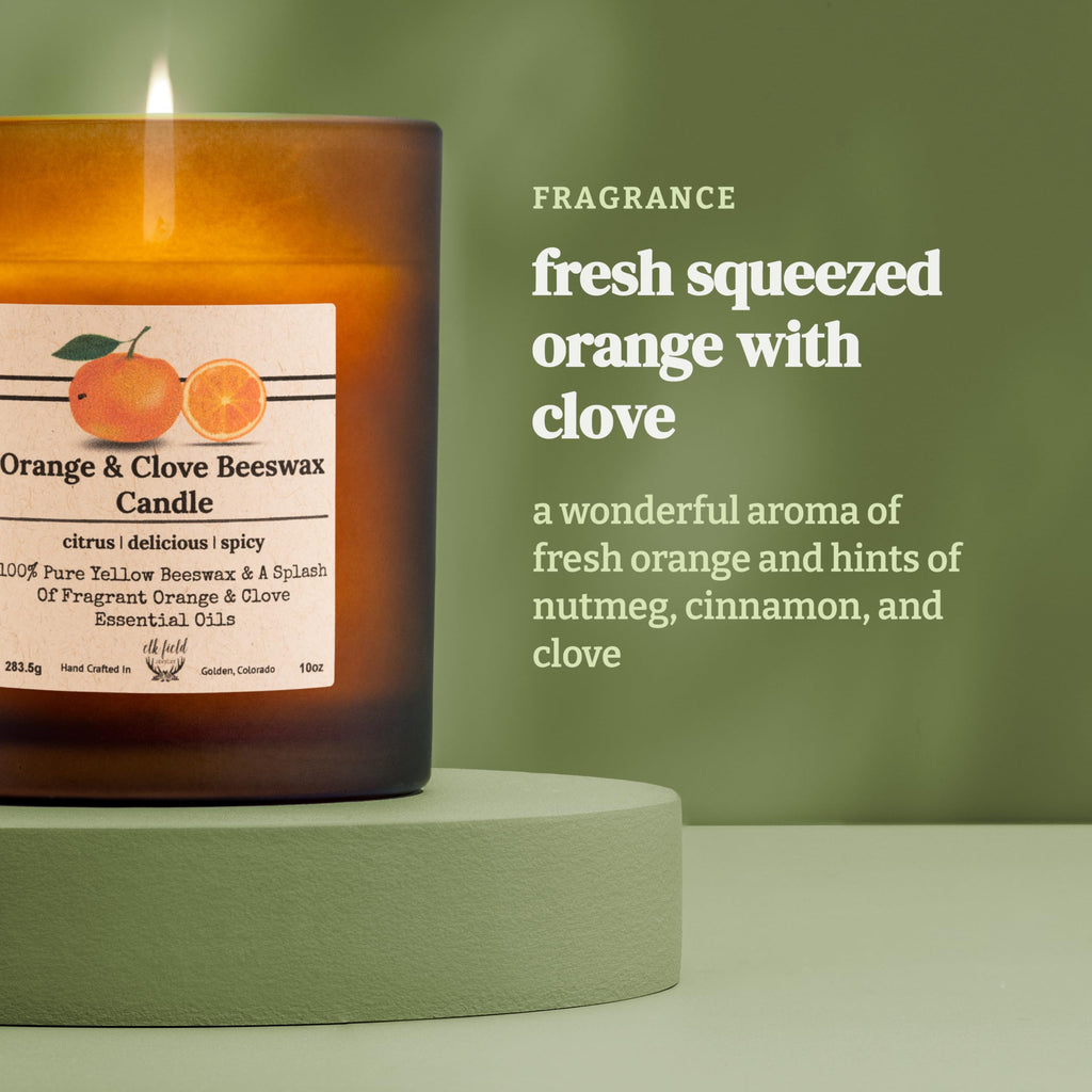 Berries Organic Beeswax Candle | 2 Ingredients | 100% Pure Beeswax Candles, Non Toxic, Natural, Organic Candles, Beeswax Candles Scented, Non Toxic Candles, 80 Hour, 10oz