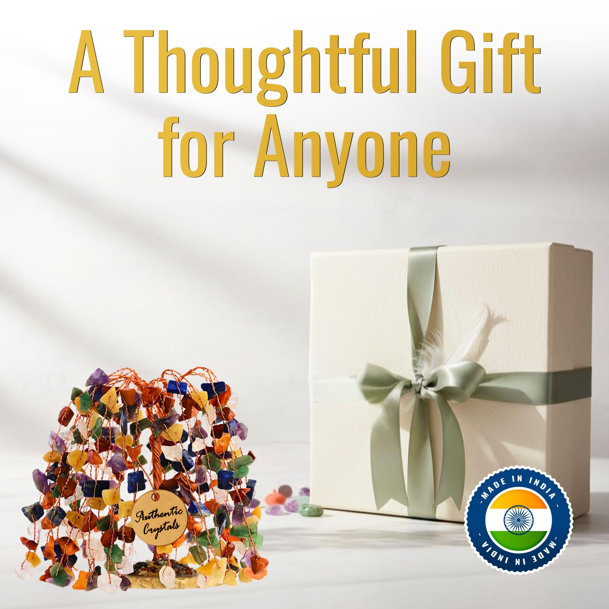 7 Chakra Healing Crystal Tree Kit, Bracelet, Pendant, Necklaces, Handmade Gemstone Money Bonsai Tree of Life Feng Shui Decor for Home Office, Positive Energy, Reiki Healing, for Women