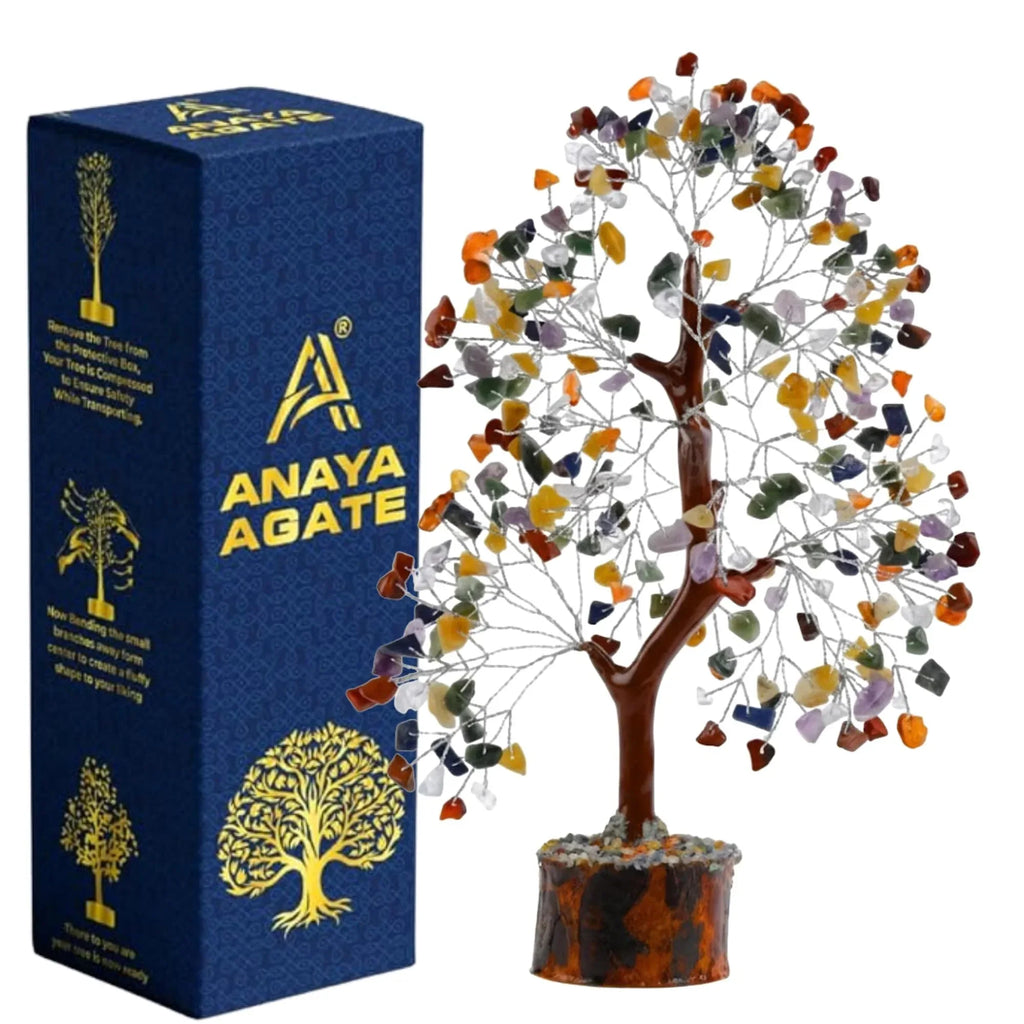 7 Chakra Healing Crystal Tree Kit, Bracelet, Pendant, Necklaces, Handmade Gemstone Money Bonsai Tree of Life Feng Shui Decor for Home Office, Positive Energy, Reiki Healing, for Women - Handmade Lifestyle Shop