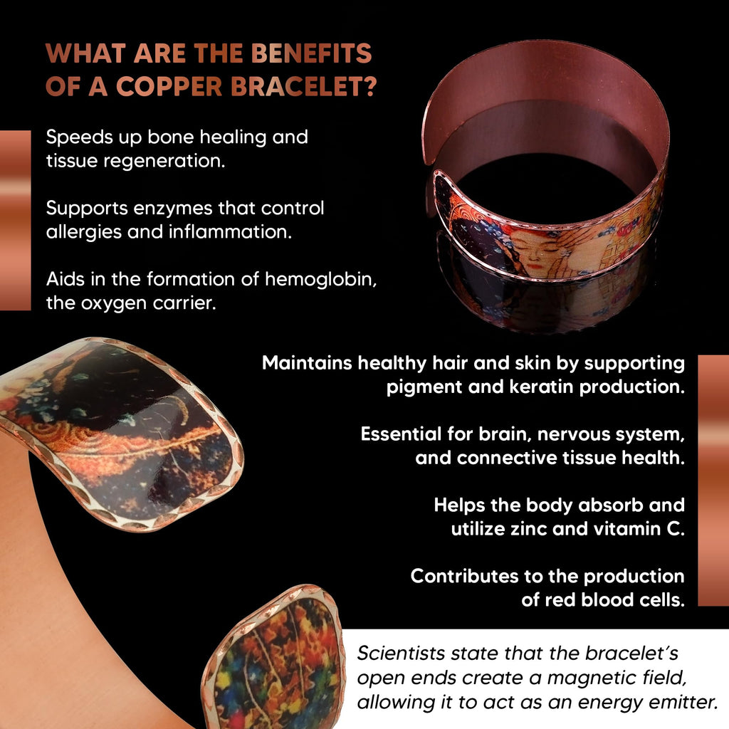 Moreni Copper Bracelet for Women with Wooden Gift Box – Art-Inspired Elegant & Timeless Handmade Jewelry Gift