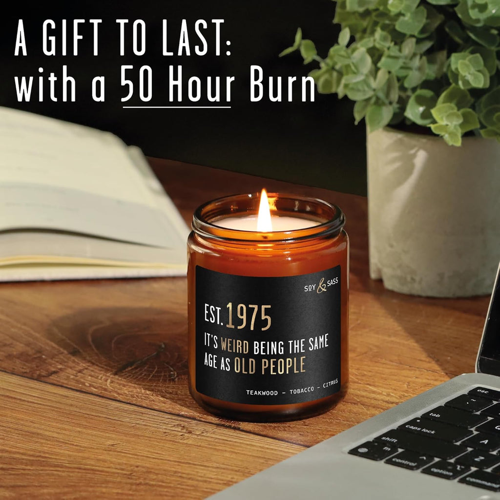 Smoked Vanilla Whiskey Candle - Scented Black Candles for Men or Women - Bourbon, Tobacco & Caramel Soy Wax Mens Candle - Infused w/Essential Oils | Long 50Hr Burn,9oz I Non Toxic I Made in USA