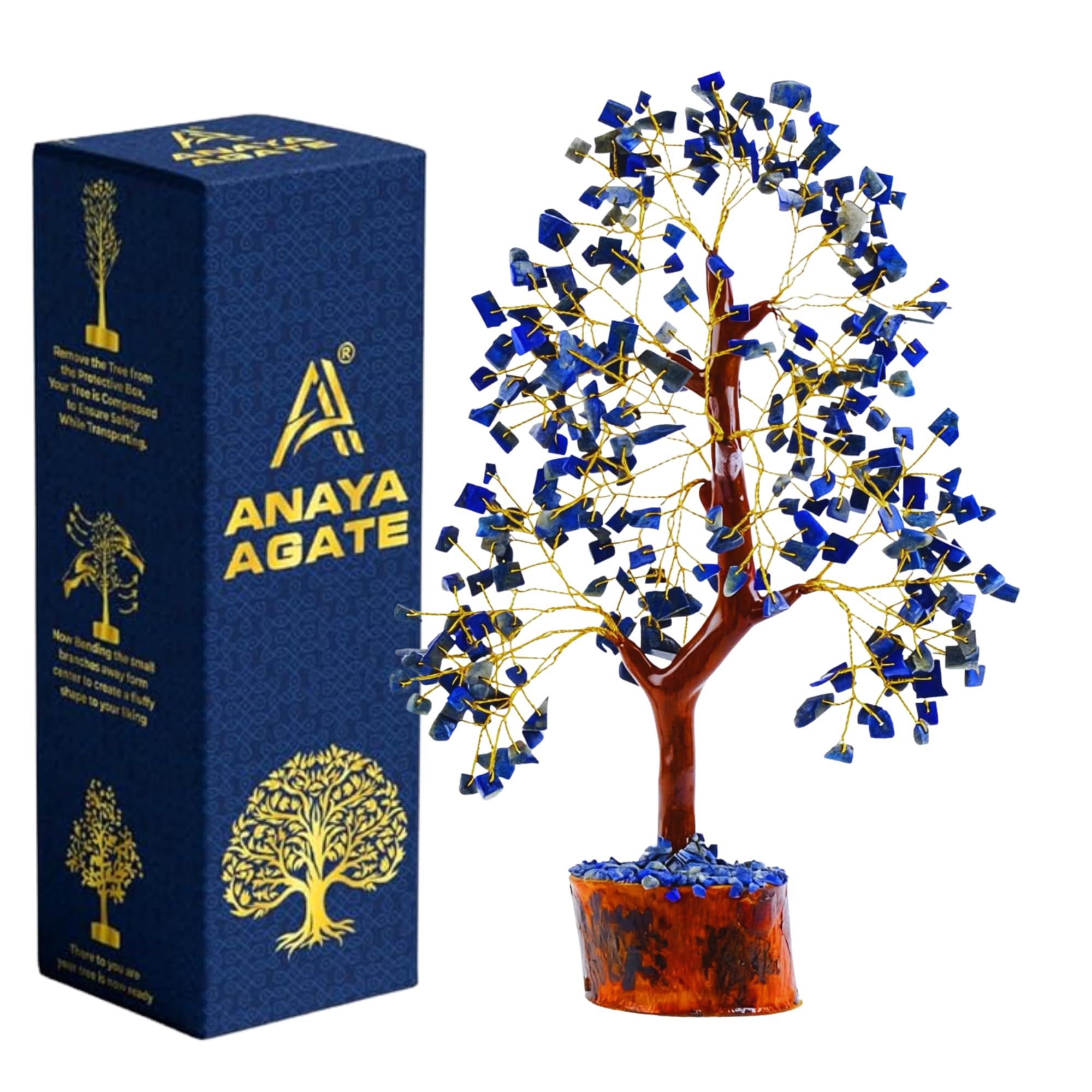 7 Chakra Healing Crystal Tree Kit, Bracelet, Pendant, Necklaces, Handmade Gemstone Money Bonsai Tree of Life Feng Shui Decor for Home Office, Positive Energy, Reiki Healing, for Women