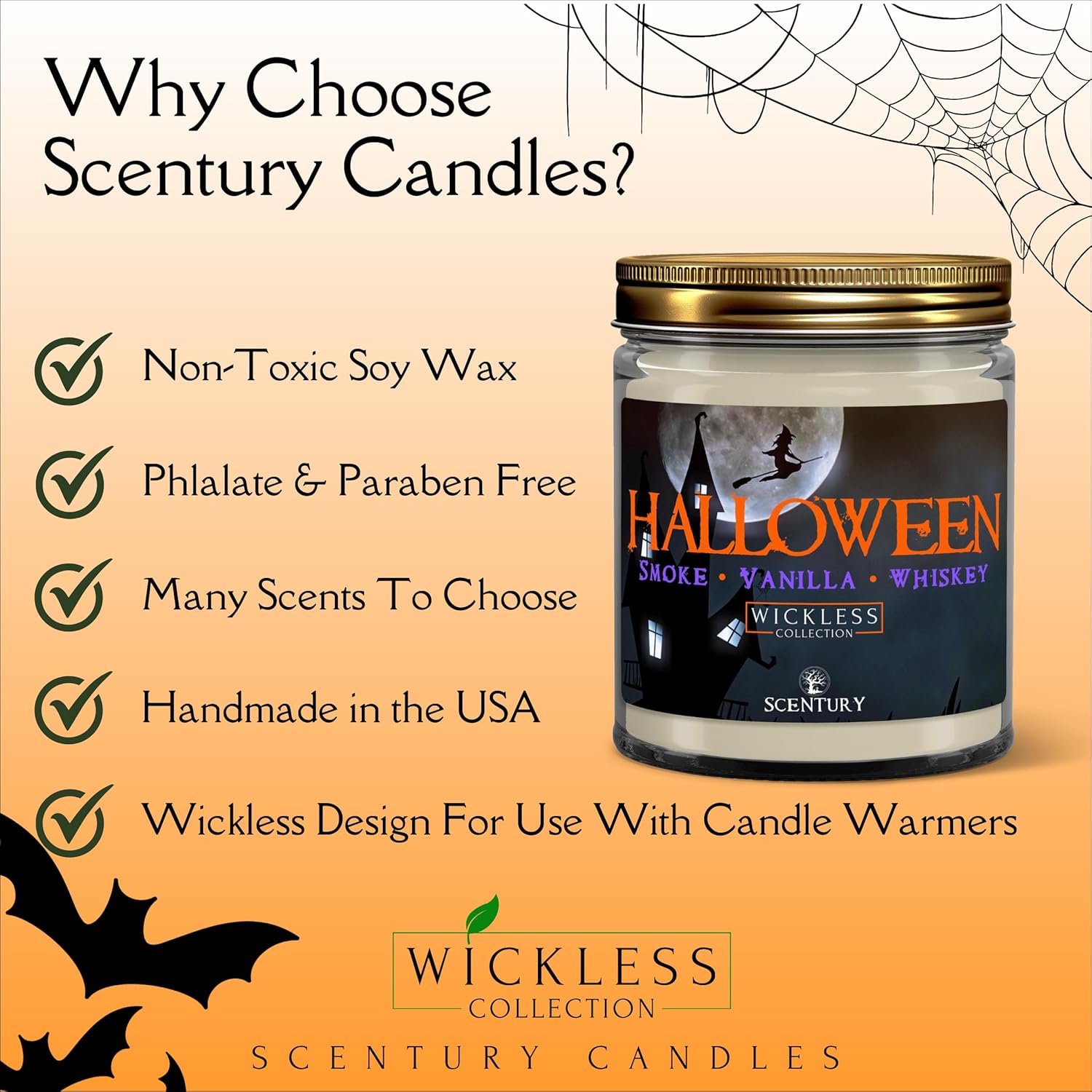 Wickless Vanilla Candles for Candle Warmer Lamp, Many Scents to Choose, 100% Non-Toxic Soy Wax, Scented Candle Melts for Warming Plate, Handmade in The USA (Velvet Vanilla)