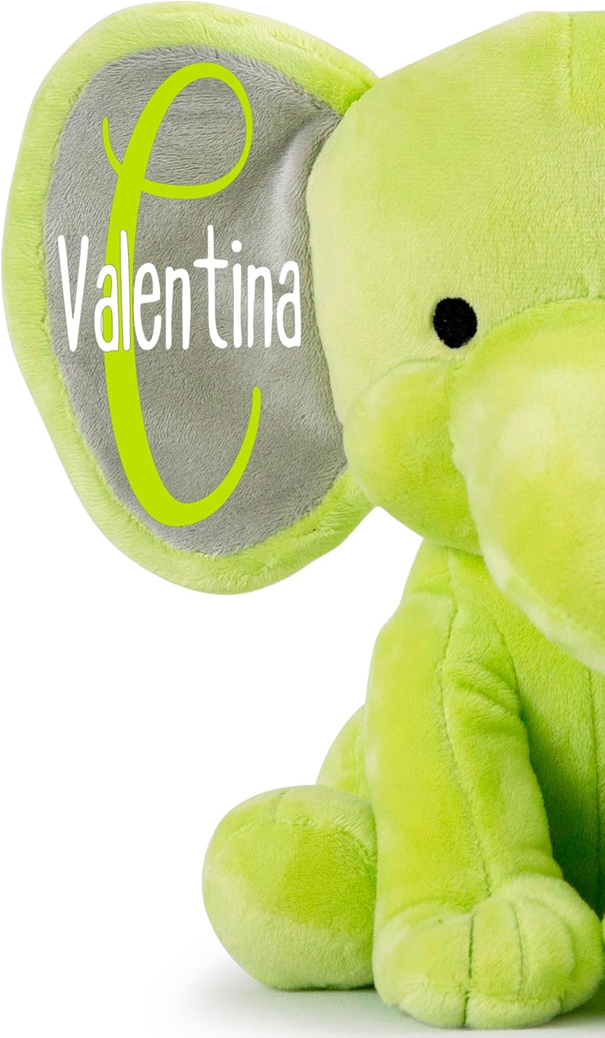 Personalized Elephant Stuffed Animal - Custom Birth Stats Announcement Stuff Elephants Animals for Babies, Baby Shower, Boy, Girl, Newborn, Customized Keepsake Plush Bear Gifts, Pink 9 Inches