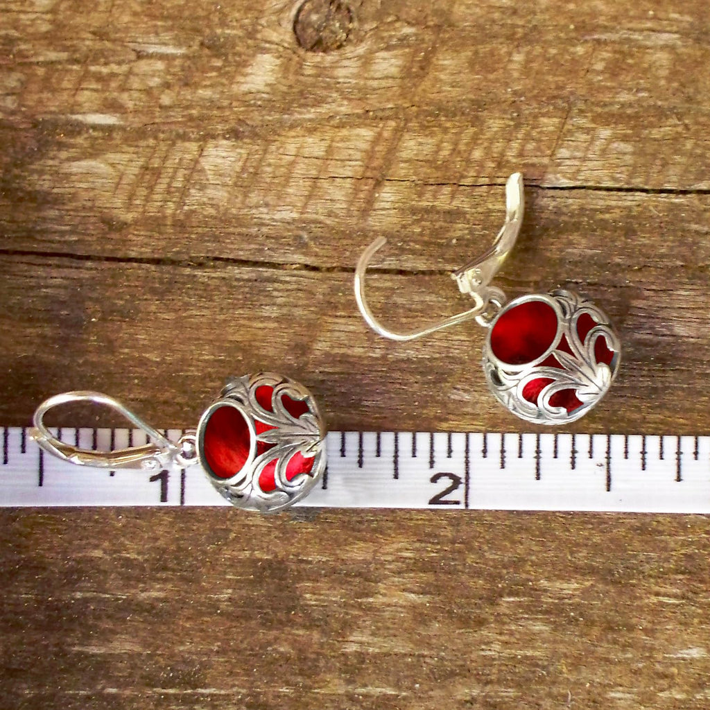 Bottled Up Designs Handmade Vintage Lace Leverback Earrings, Sterling Silver, Eco Friendly, Made in USA, Birthday Gifts, Mothers Day, Women, Anniversary