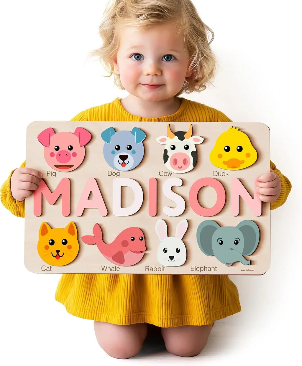 Puzzles for Toddlers Boy and Girl, Personalized Name Puzzle, Toy, Gifts for 0 1 2 3 Years Old, Babies Gifts, Baby Shower, Christmas, New Baby, 0 3 6 9 12 24 Months-TSCA,CPC Certified - Handmade Lifestyle Shop
