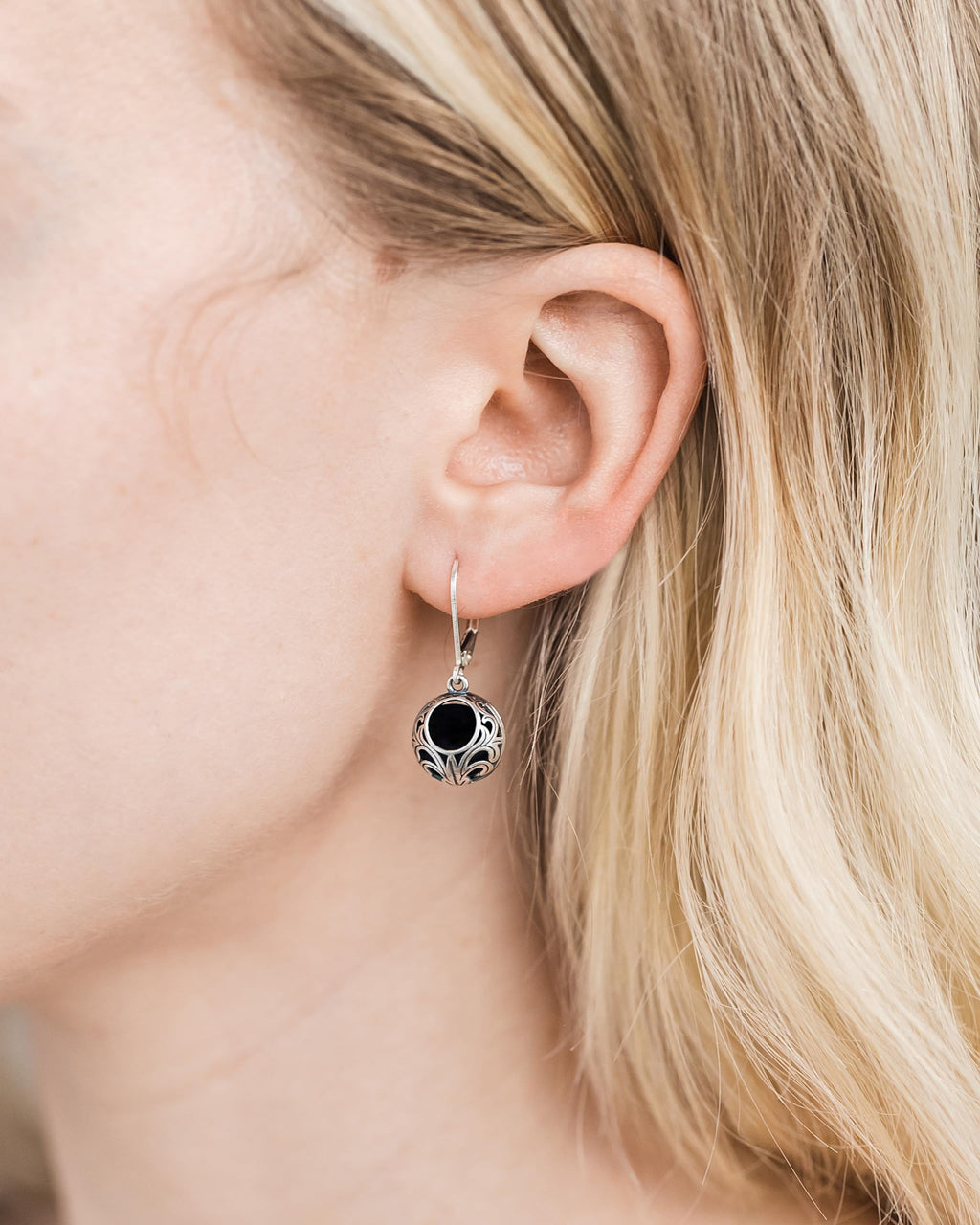 Bottled Up Designs Handmade Vintage Lace Leverback Earrings, Sterling Silver, Eco Friendly, Made in USA, Birthday Gifts, Mothers Day, Women, Anniversary