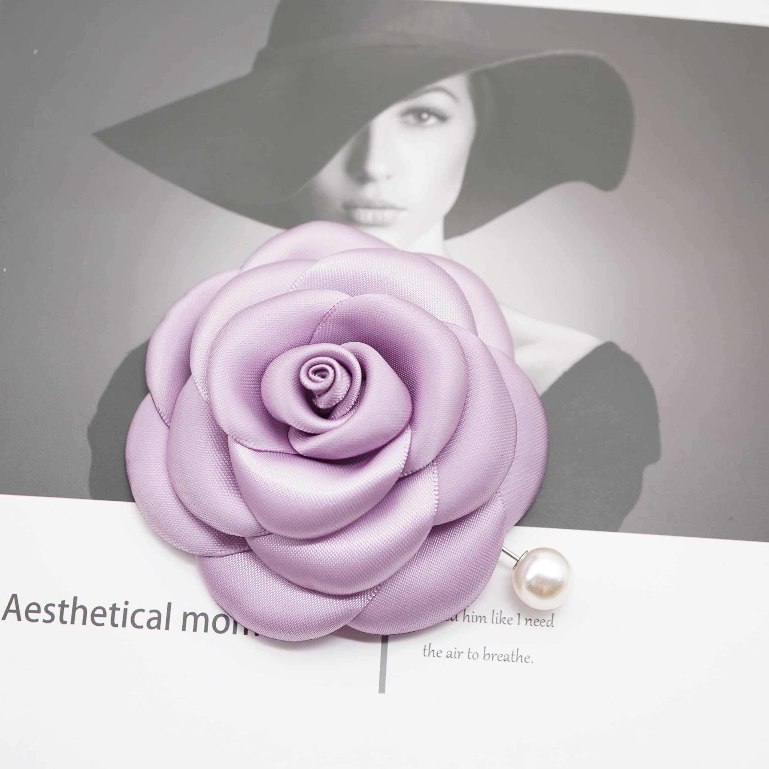 Silk Rose Flower Pin Brooch By NhanDo Handmade – COLOURFUL Floral Brooch Pin, Handmade Gift Ideas, Gift for her, Gift For Mom, Bridesmaid gift, valentines day gifts