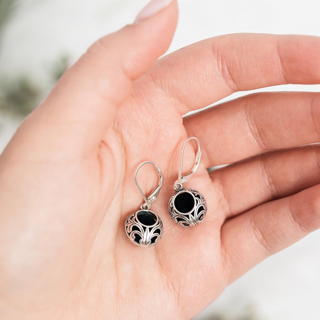 Bottled Up Designs Handmade Vintage Lace Leverback Earrings, Sterling Silver, Eco Friendly, Made in USA, Birthday Gifts, Mothers Day, Women, Anniversary