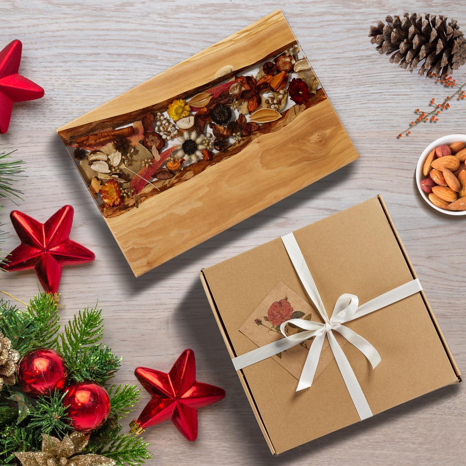 Handmade Olive Wood Charcuterie Board, Personalized Charcuterie Boards for House Warming Gifts, Olive Wood Cutting Board with Unique Floral Design, Wedding Gift for New Couple - Handmade Lifestyle Shop