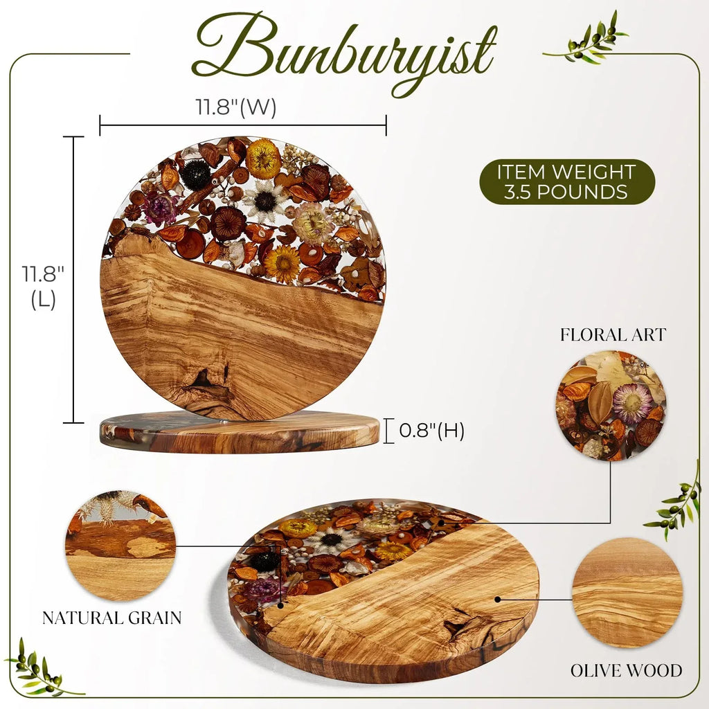 Handmade Olive Wood Charcuterie Board, Personalized Charcuterie Boards for House Warming Gifts, Olive Wood Cutting Board with Unique Floral Design, Wedding Gift for New Couple - Handmade Lifestyle Shop