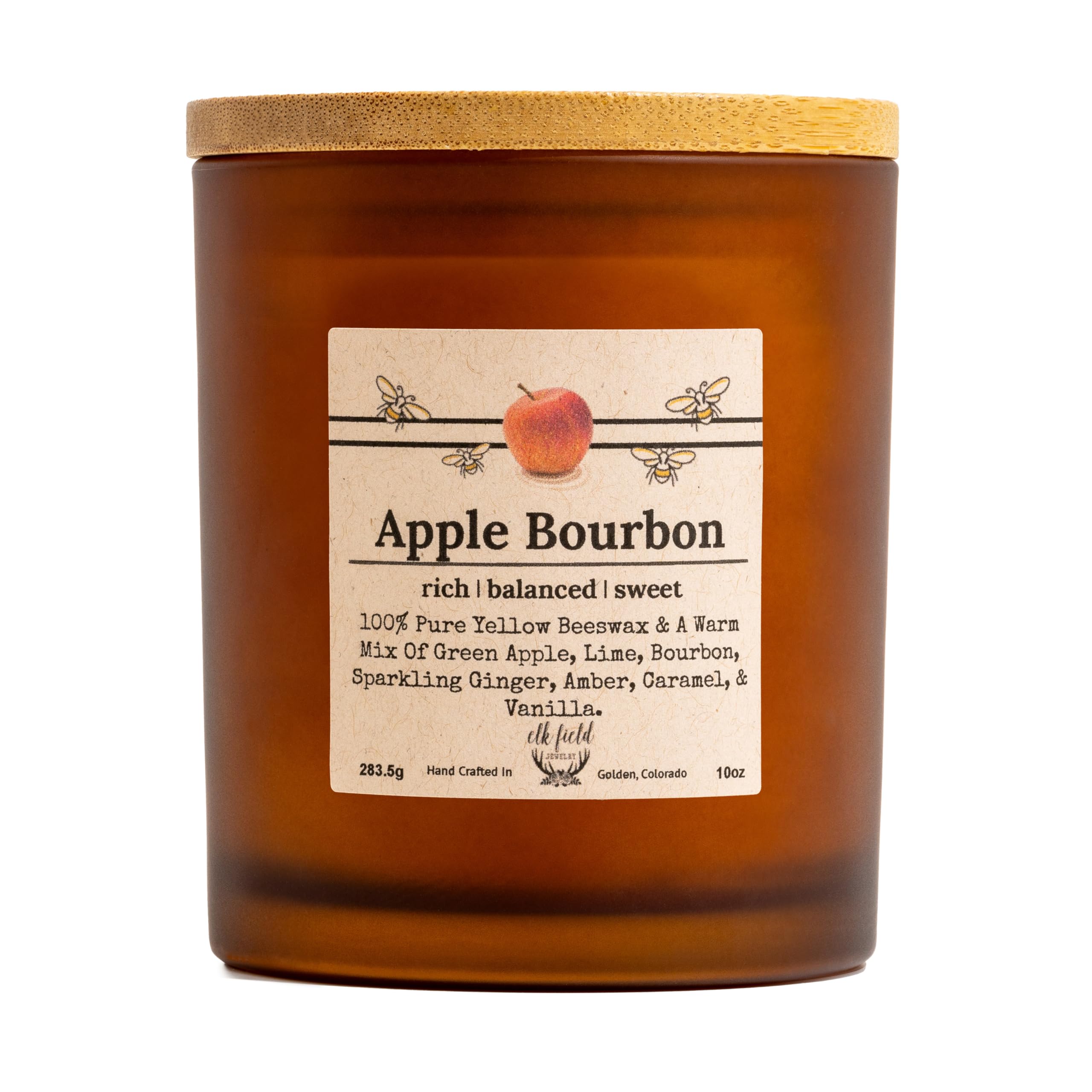 Berries Organic Beeswax Candle | 2 Ingredients | 100% Pure Beeswax Candles, Non Toxic, Natural, Organic Candles, Beeswax Candles Scented, Non Toxic Candles, 80 Hour, 10oz