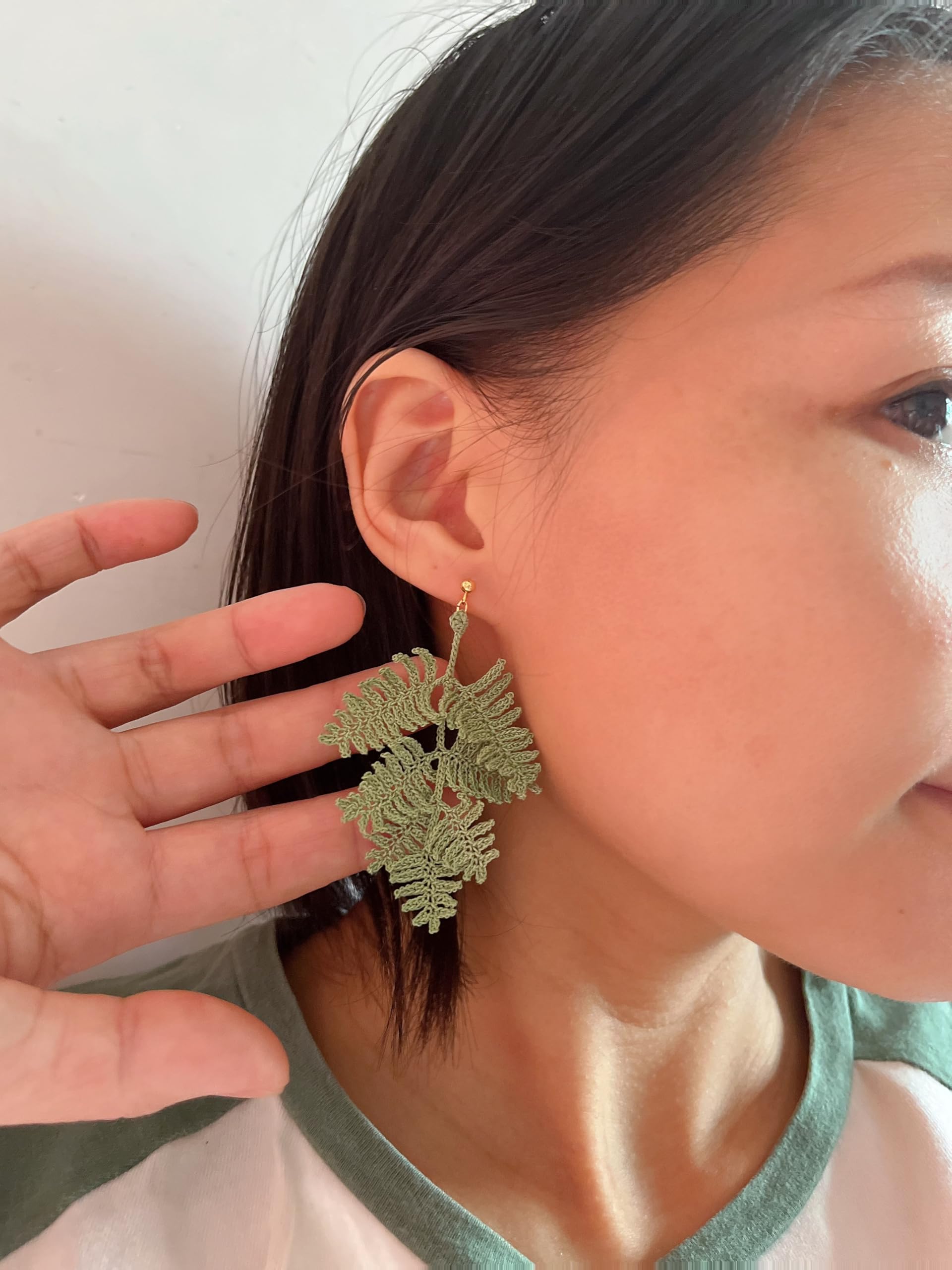 Crochet Flower Handmade Crochet Earring Drop Dangle Earring For Women Girls